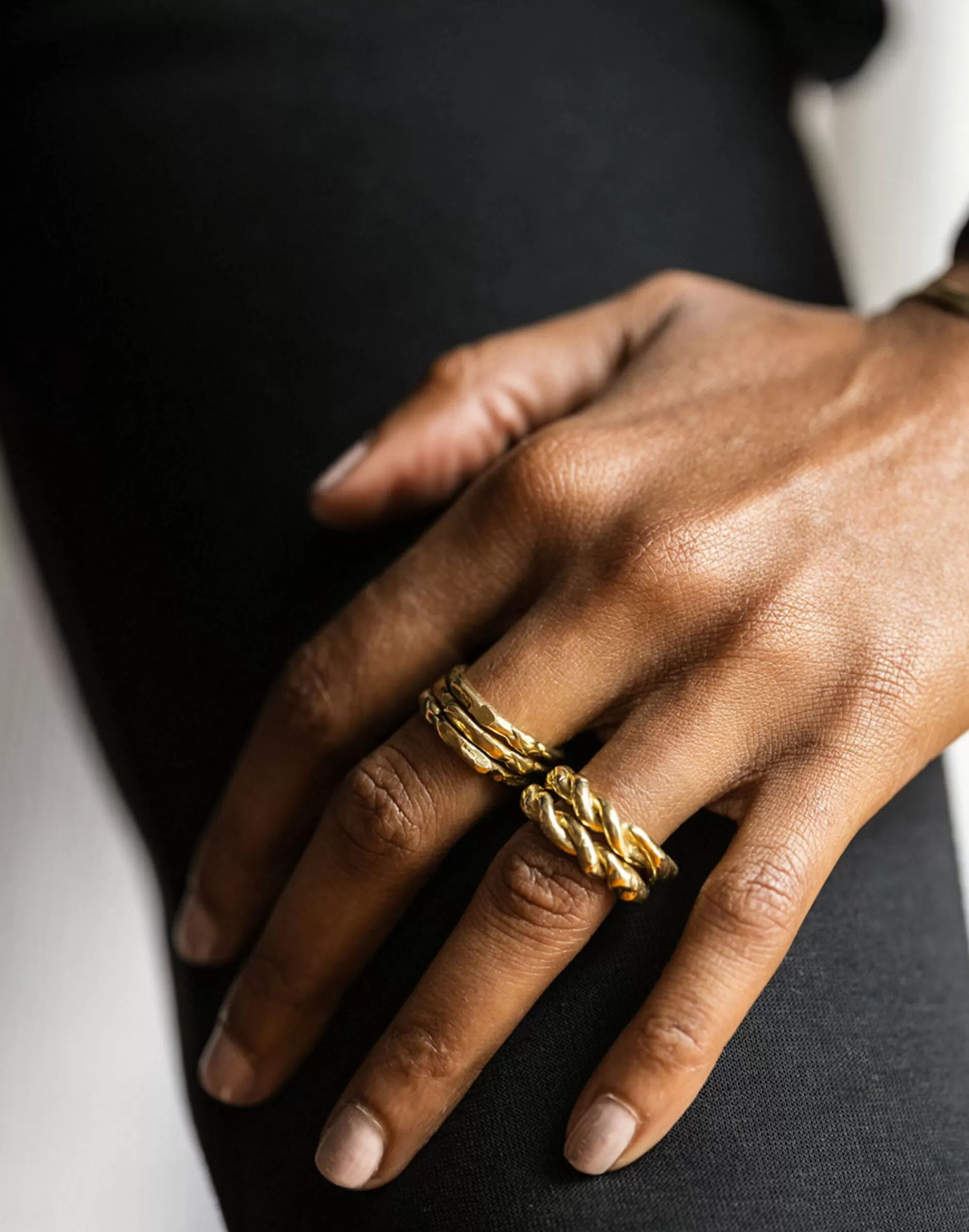 Madewell Rings>Iris 1956 Jewelry Halo Rope Ring Brass