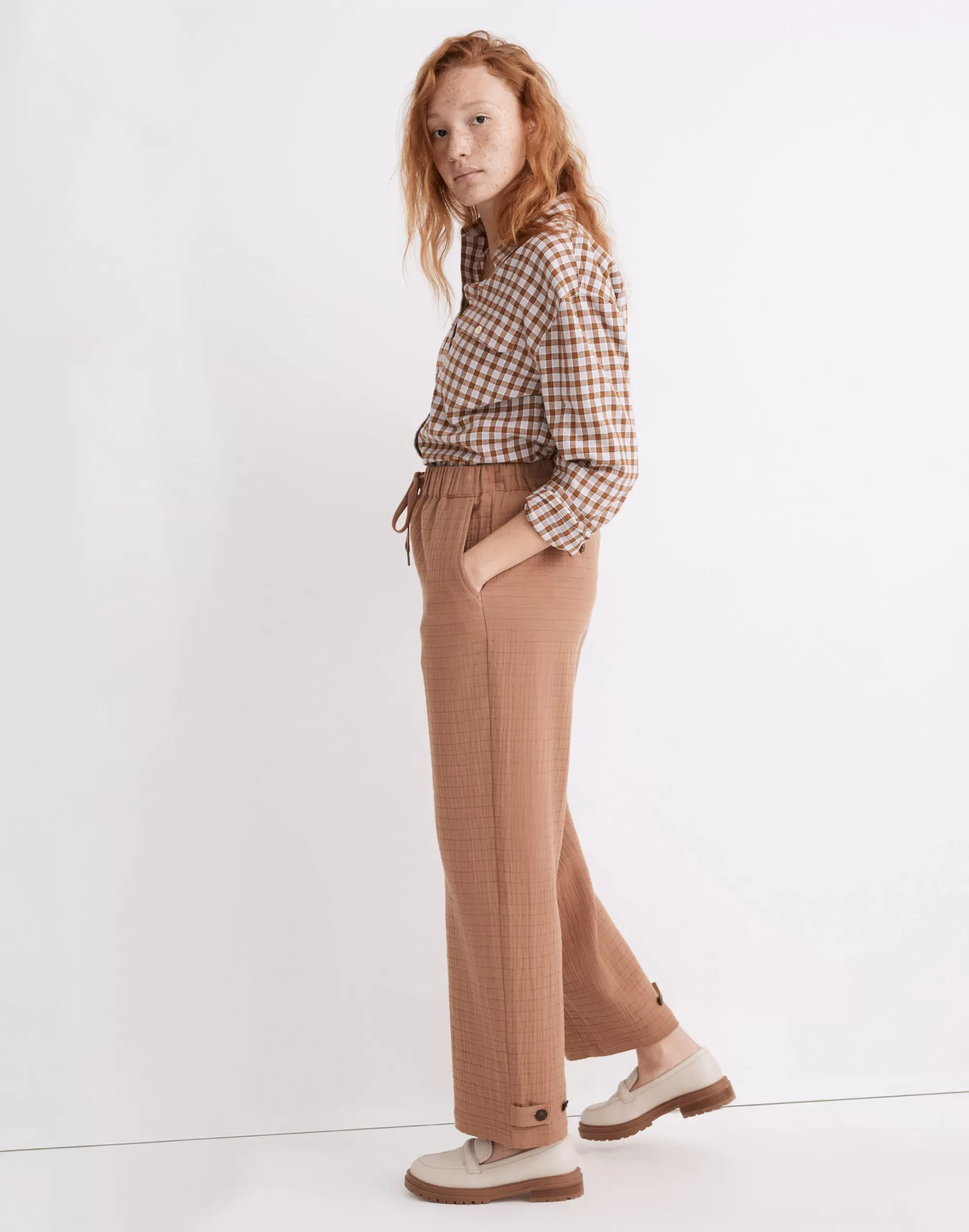 Madewell Pants>Jacquard Pull-On Pants Faded Earth