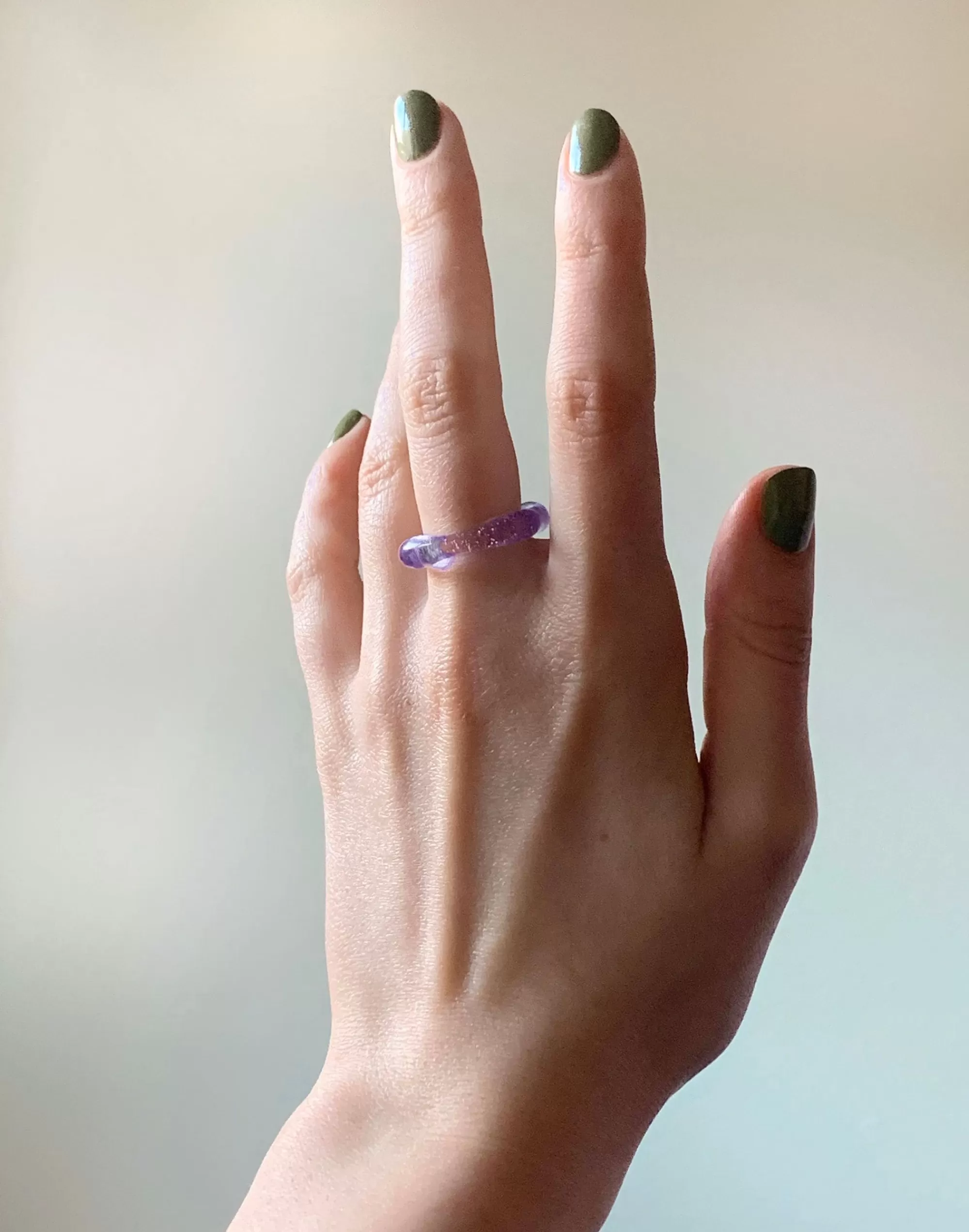 Madewell Rings>Jane D'Arensbourg Organic Band Glass Ring Lilac