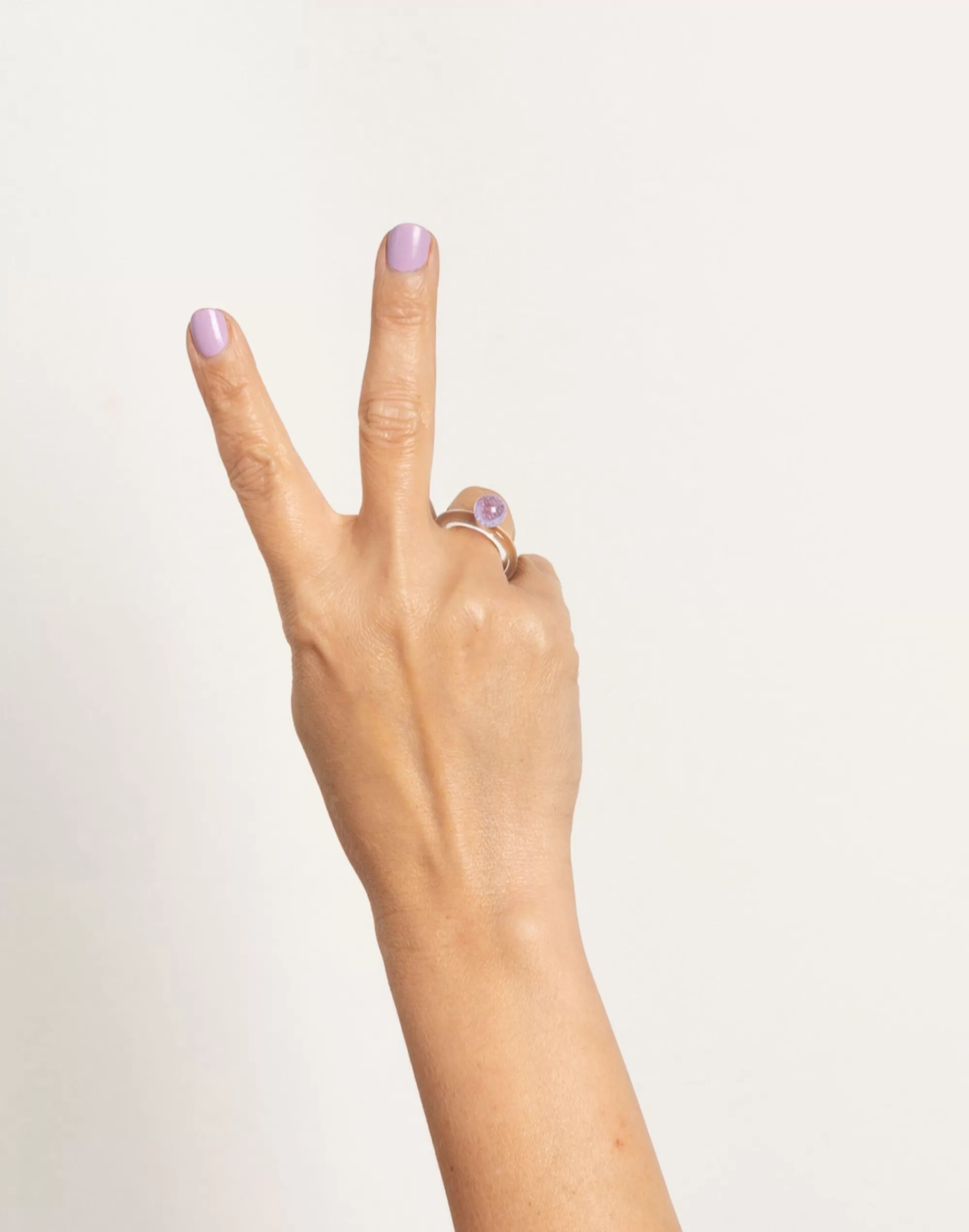 Madewell Rings>Jane D'Arensbourg Dot Lilac And Clear Glass Ring Light Purple