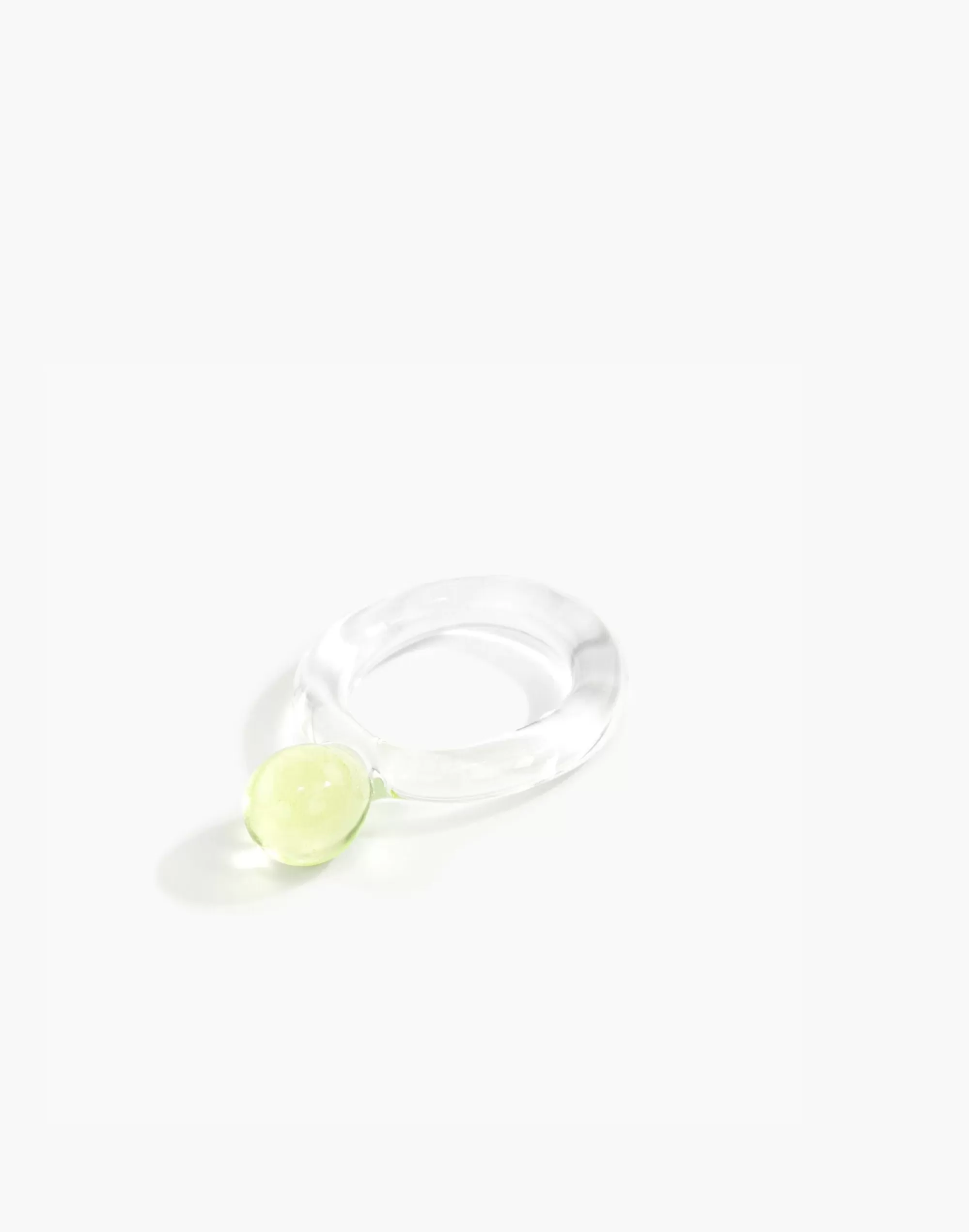 Madewell Rings>Jane D'Arensbourg Dot Lime And Clear Glass Ring Light Green