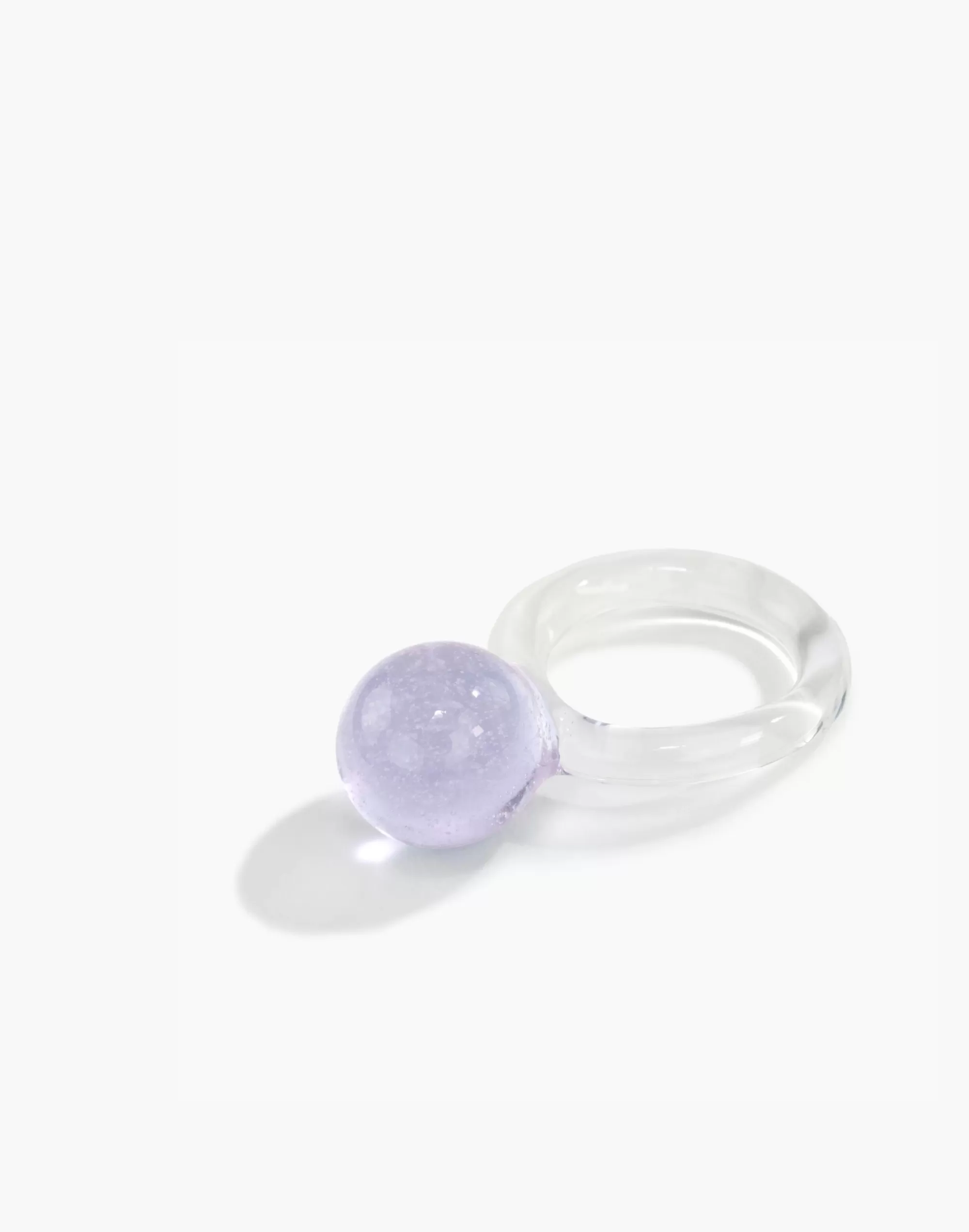 Madewell Rings>Jane D'Arensbourg Orb And Clear Glass Ring Lilac