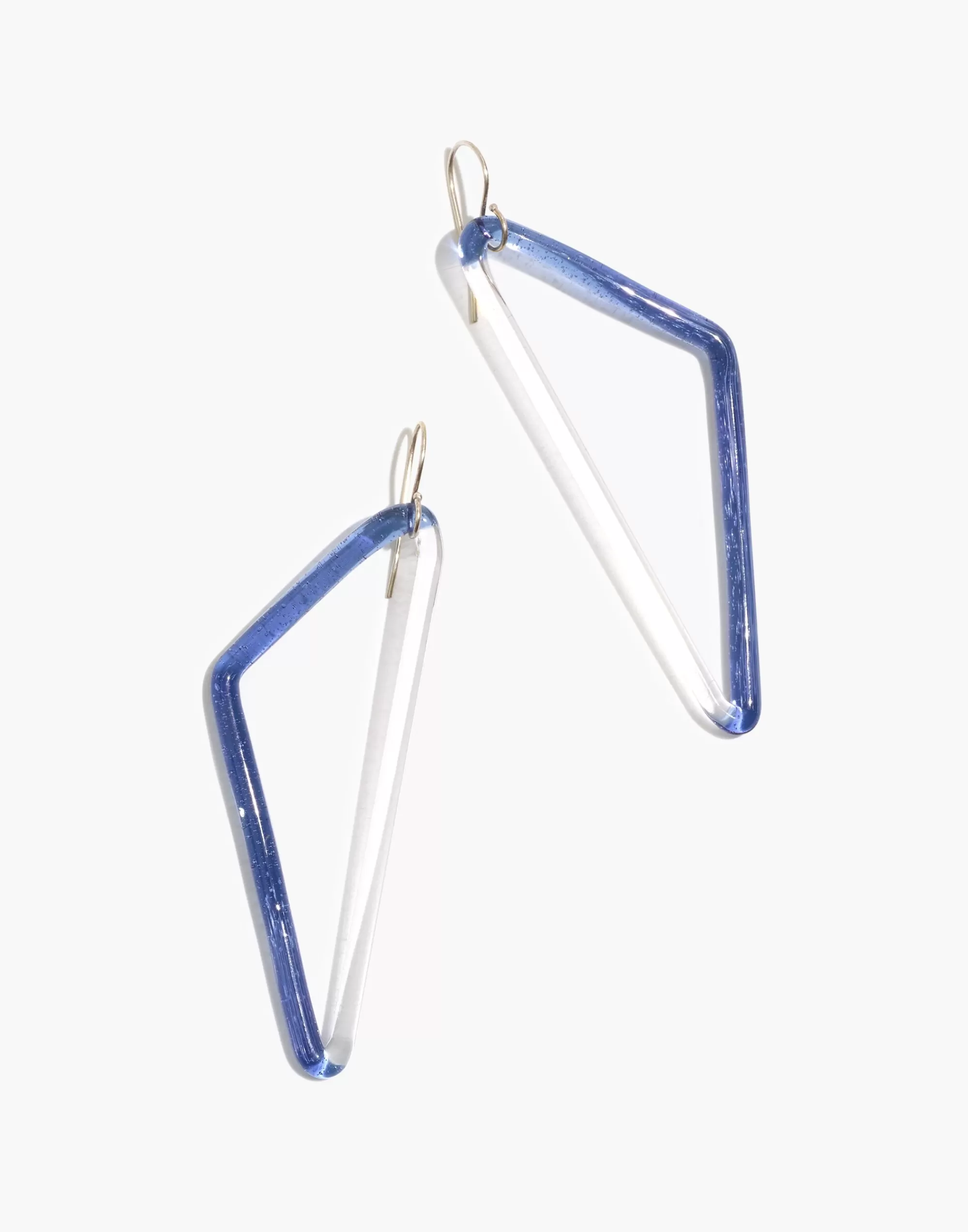 Madewell Earrings>Jane D'Arensbourg Rhombus Cobalt And Clear Glass Earrings Cobalt Blue