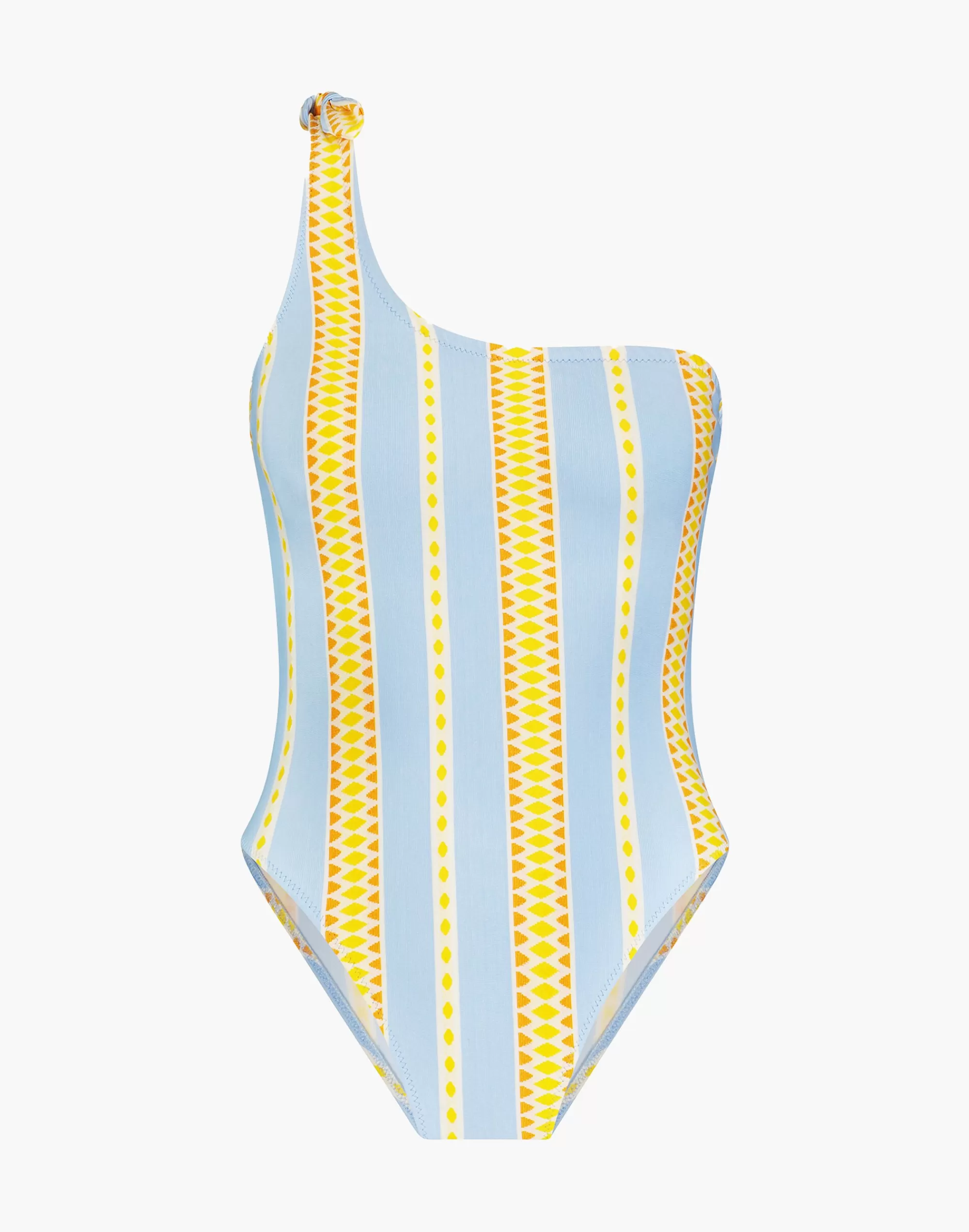 Madewell Swim>Jemari One Shoulder One Piece Light Blue