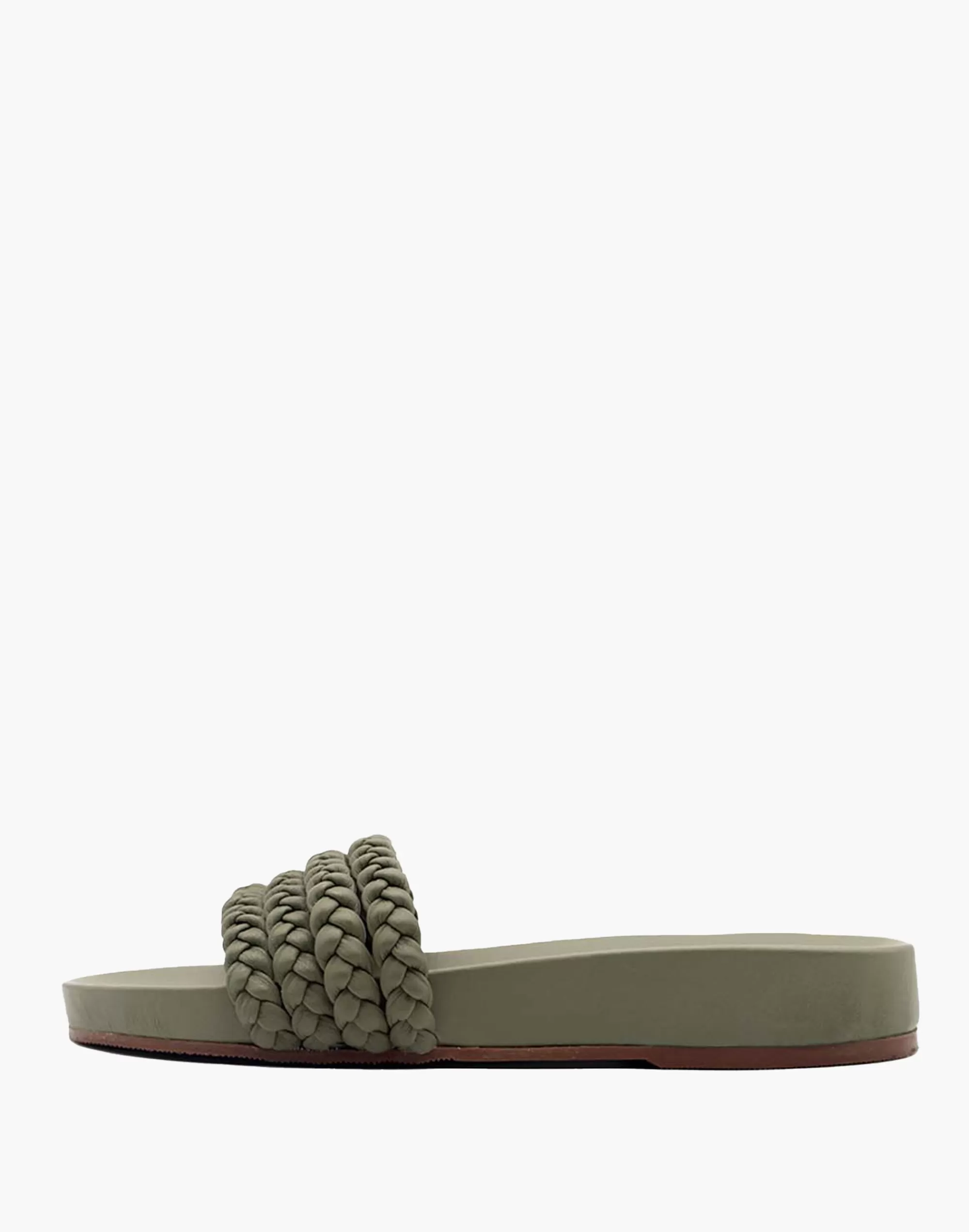 Madewell Sandals>Kaanas Ares Multi-Braid Pool Slide Olive