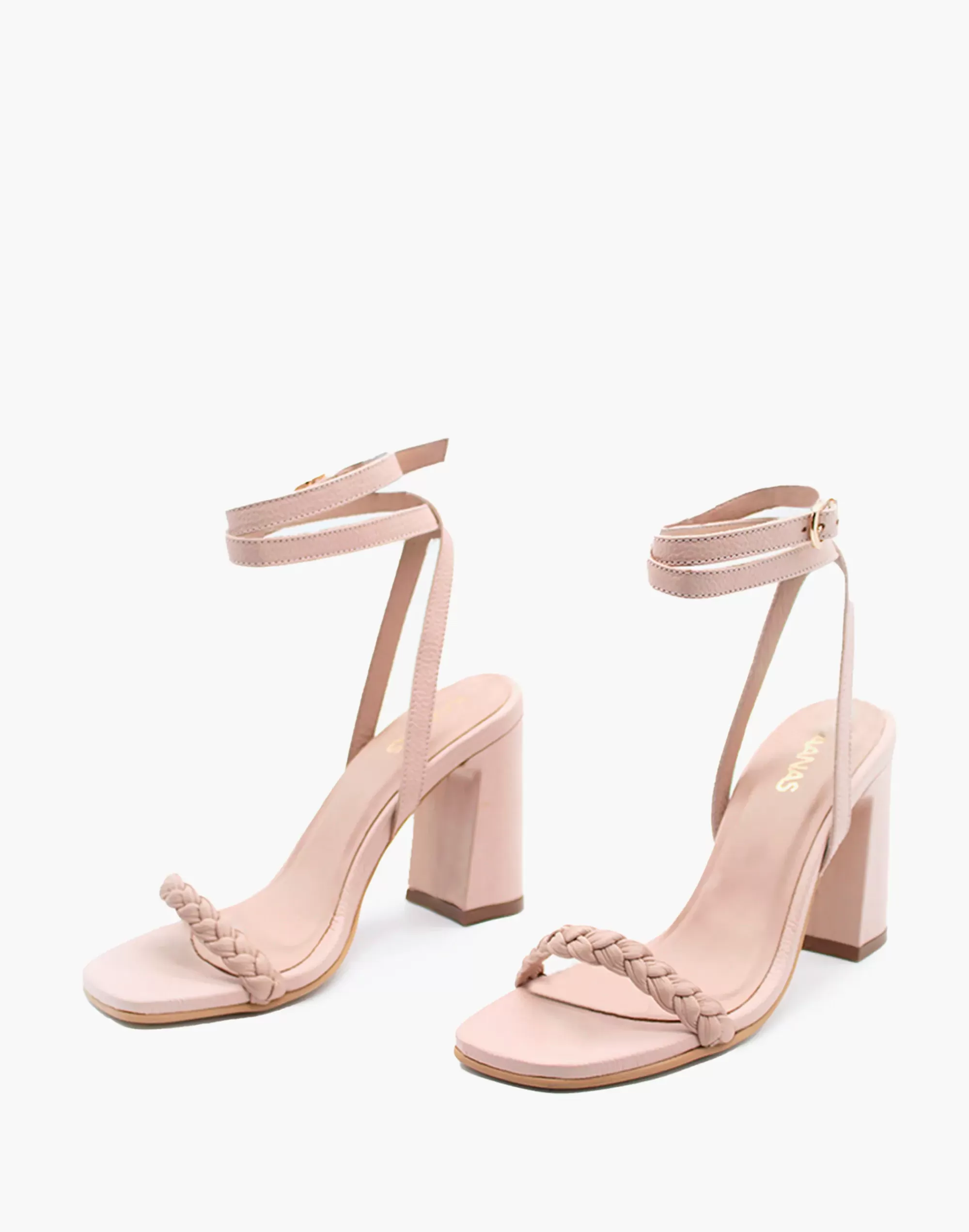 Madewell Sandals>Kaanas Balang Braided Heel With Ankle Strap Light Pink