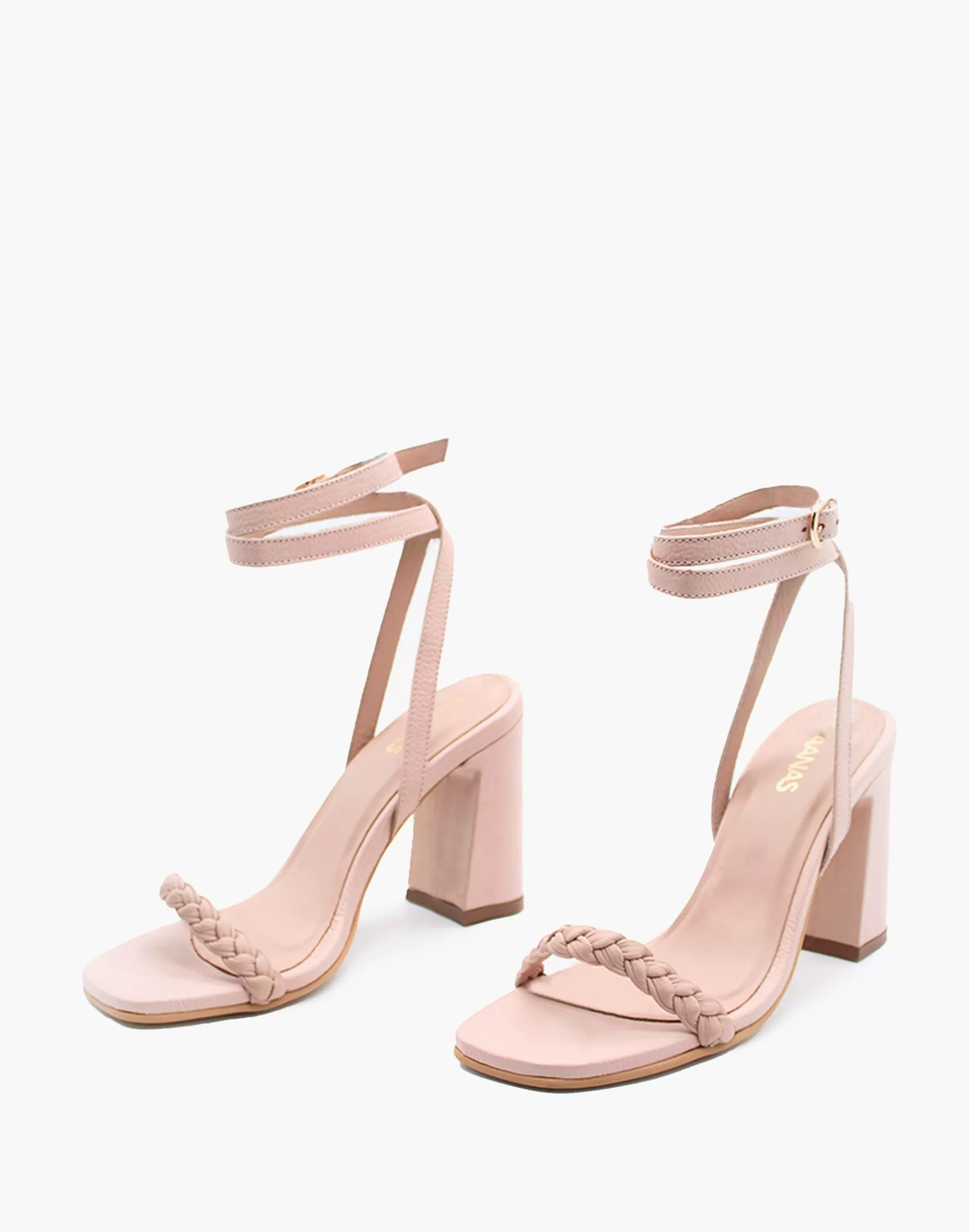 Madewell Heels>Kaanas Balang Braided Heel With Ankle Strap Light Pink