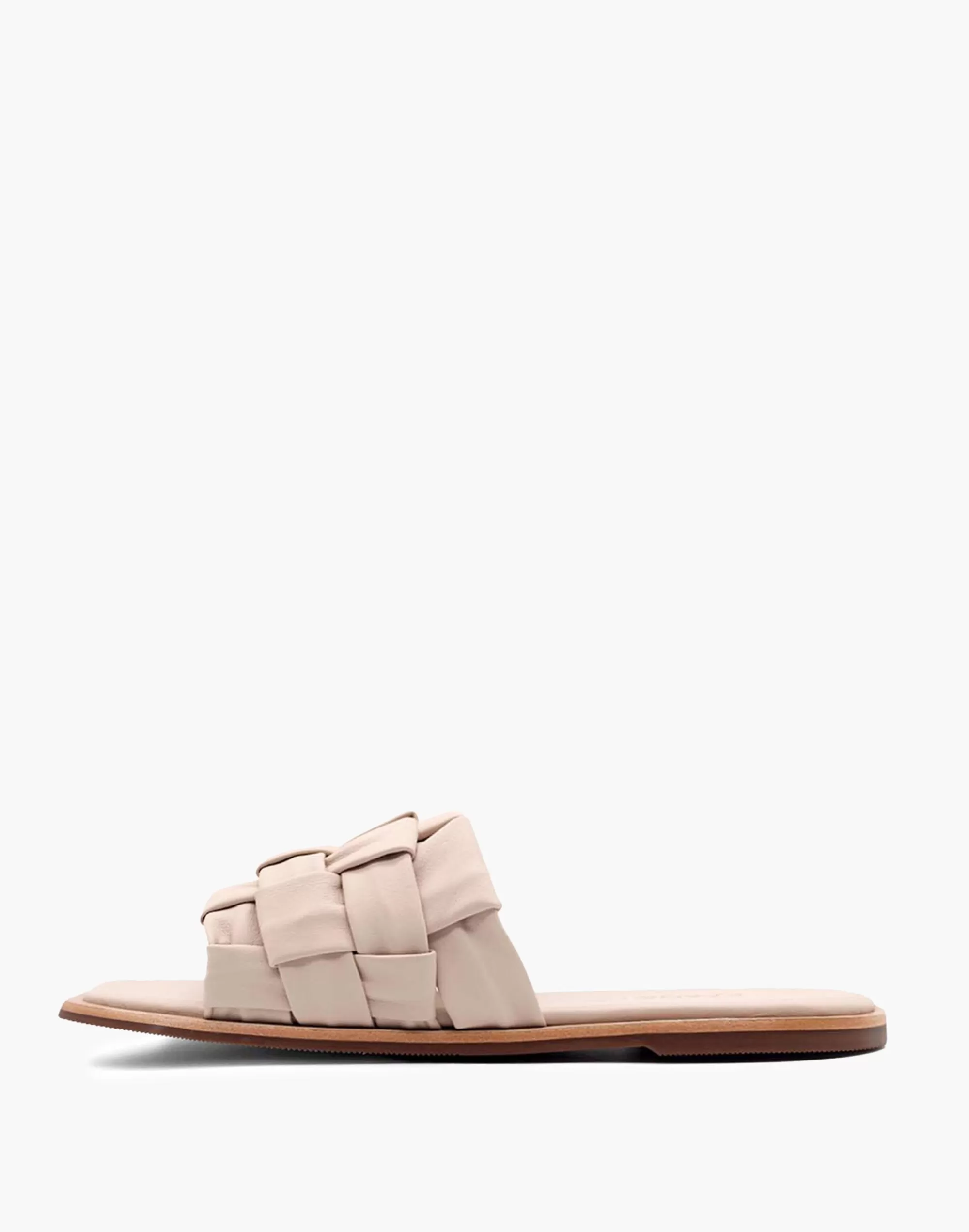 Madewell Sandals>Kaanas Belinha Basketweave Allover Leather Slide Off White