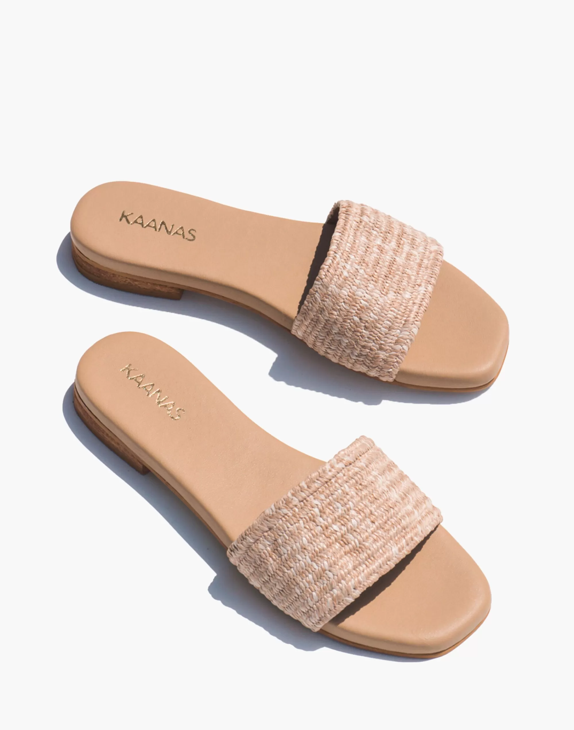 Madewell Sandals>Kaanas Bimini Elastic Braid Slide Light Pink