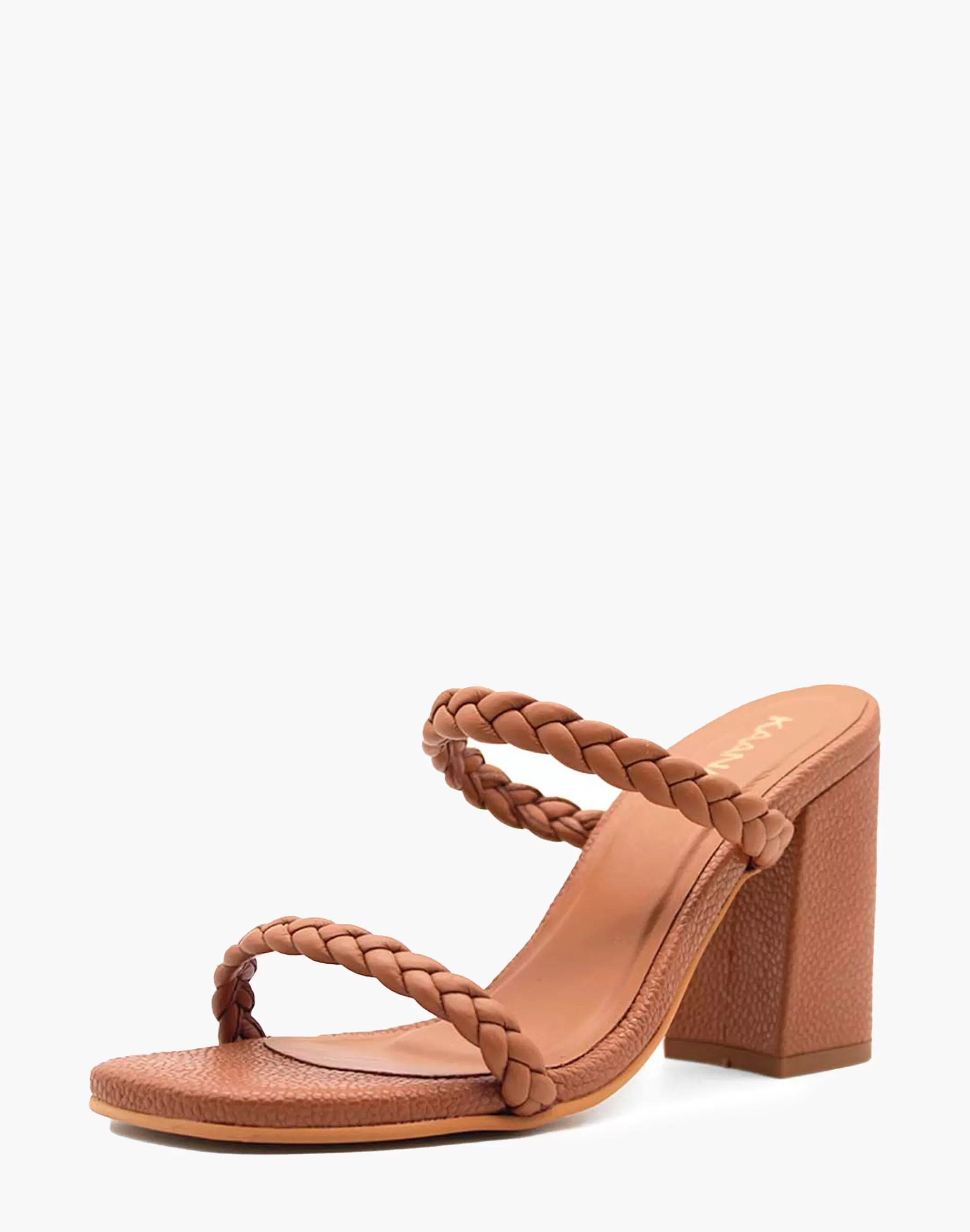 Madewell Sandals>Kaanas Binjai Double Braid Leather Heel Brown