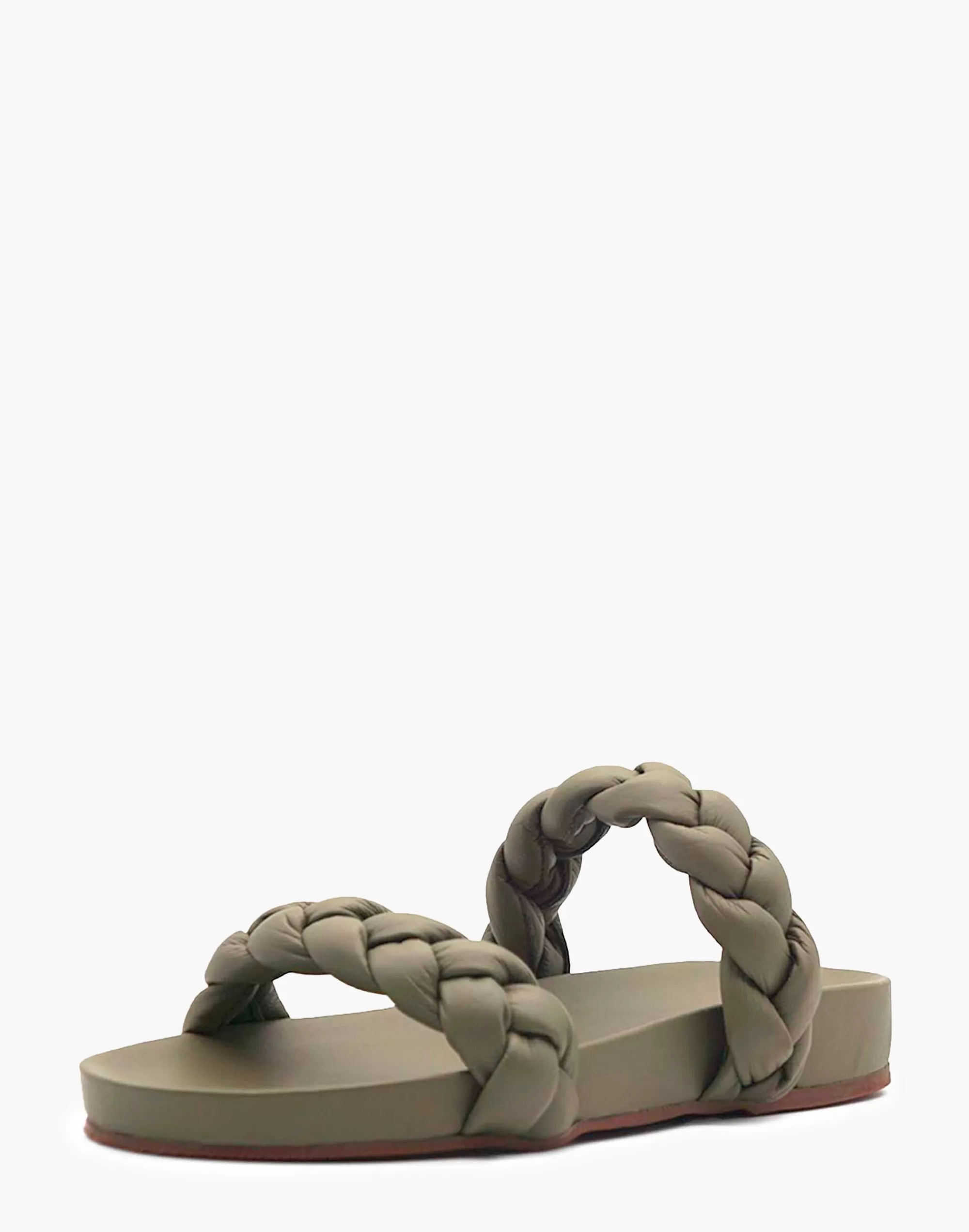 Madewell Sandals>Kaanas Coco Chunky Braided Pool Slide Olive