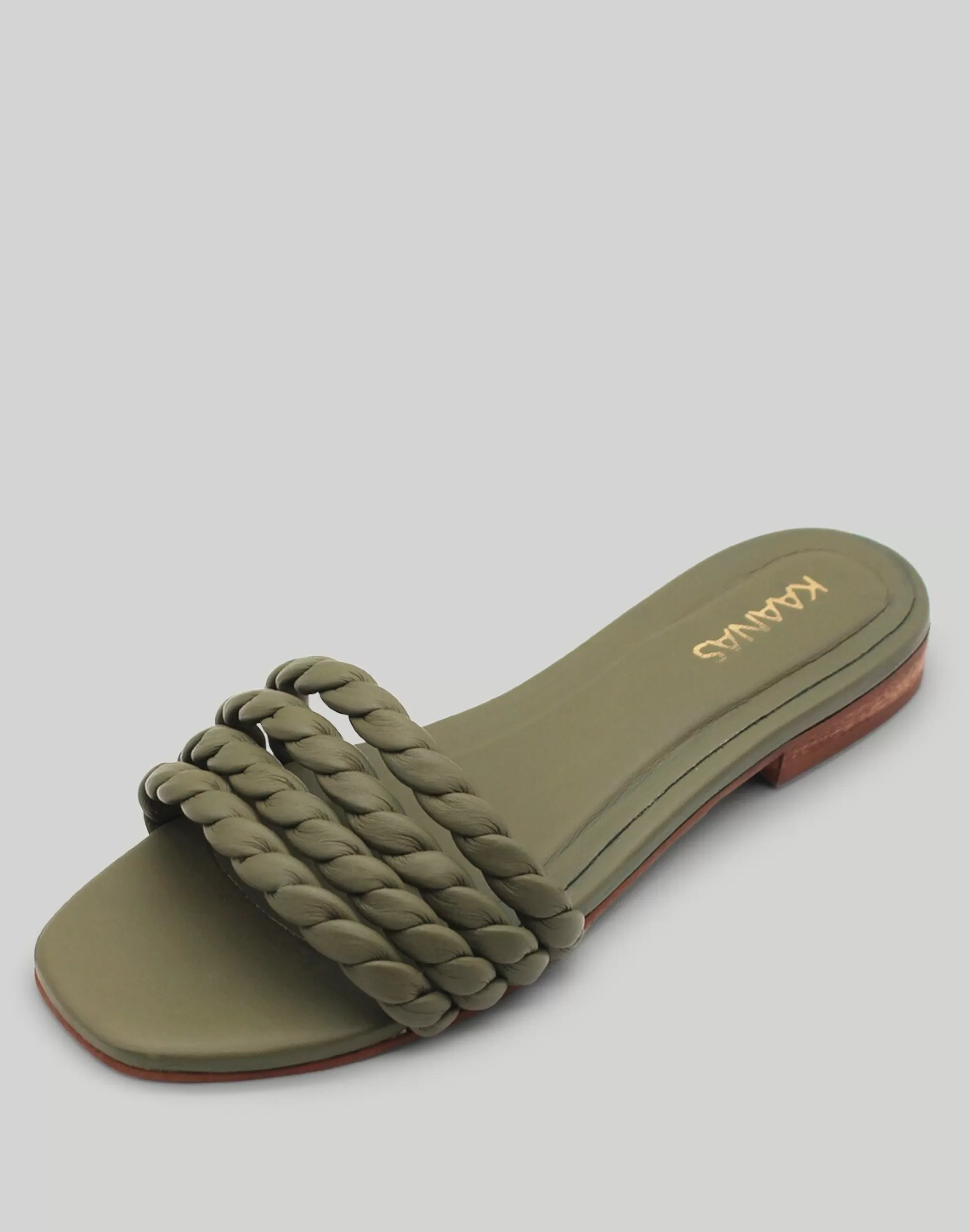 Madewell Sandals>Kaanas Corcovado Twisted Strap Slide Olive