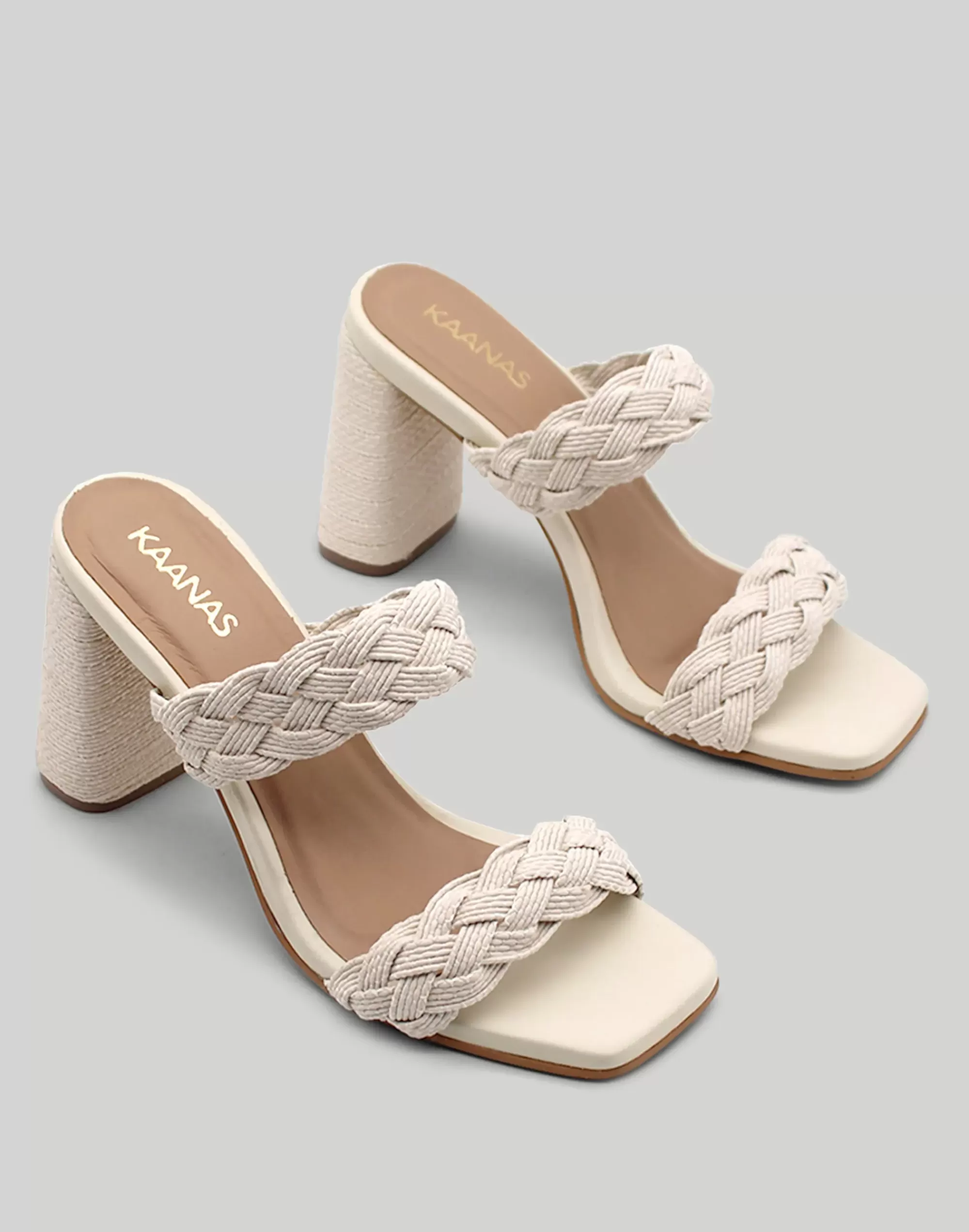 Madewell Sandals>Kaanas Jaco Double Braid Heel Ivory White