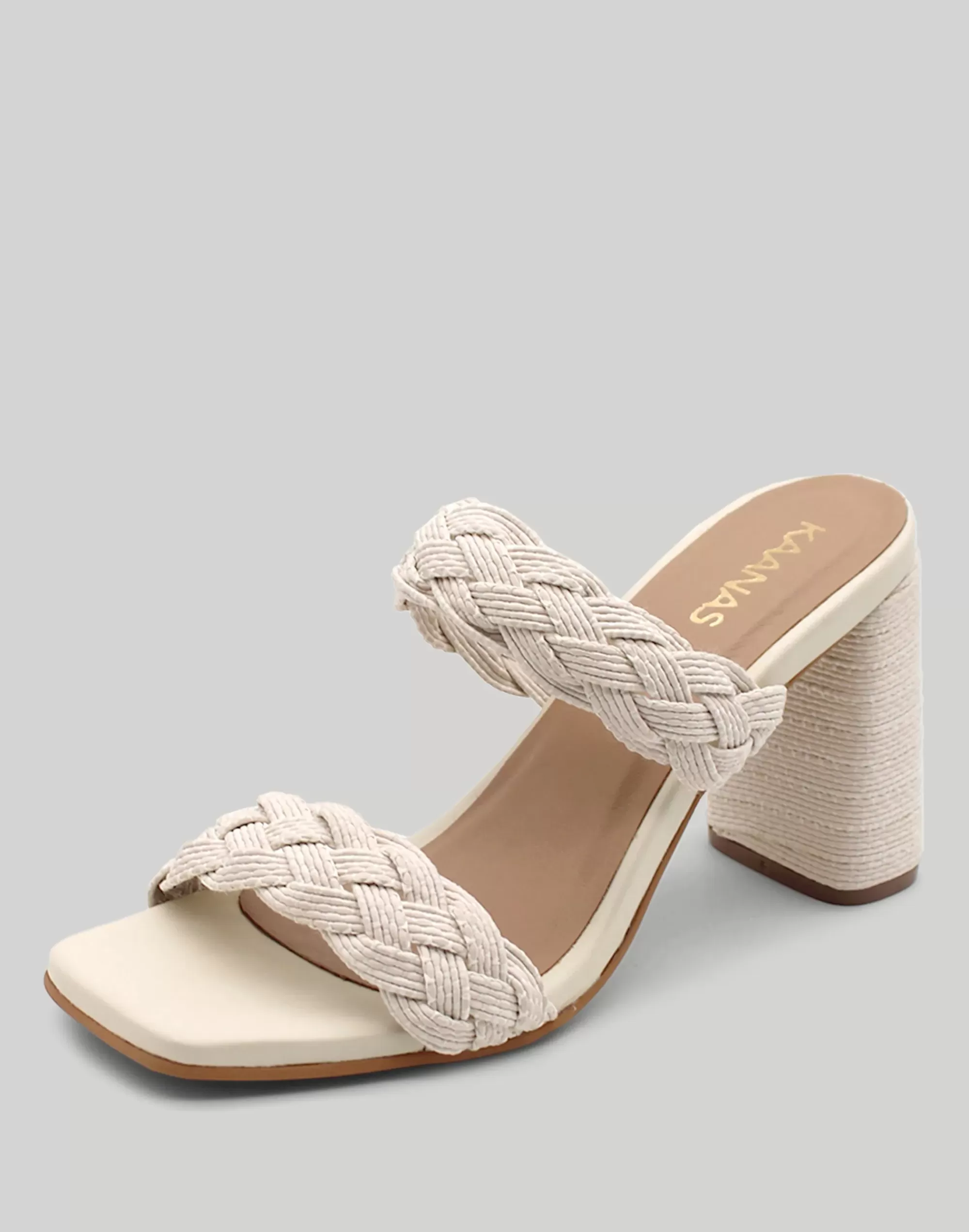 Madewell Sandals>Kaanas Jaco Double Braid Heel Ivory White