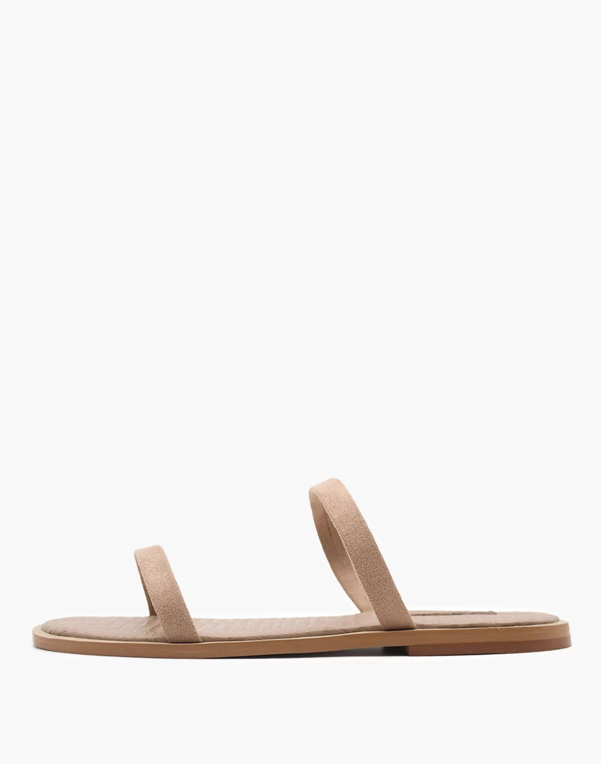 Madewell Sandals>Kaanas Julie Double-Band Suede Slide Light Grey