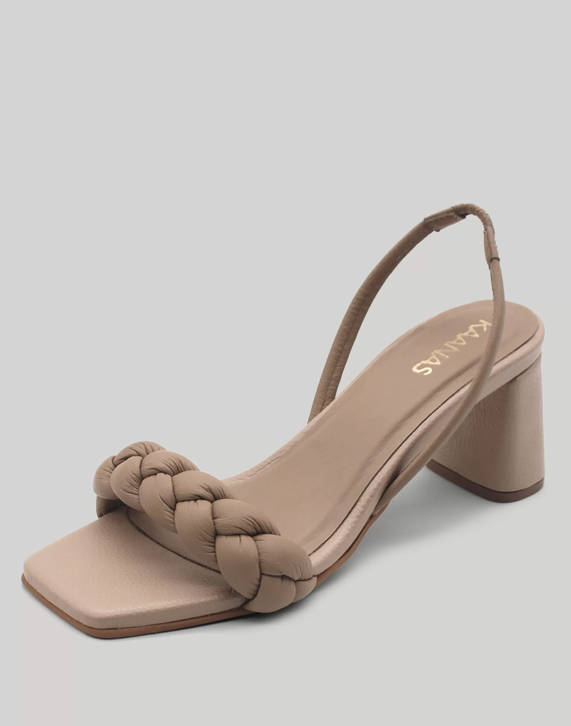 Madewell Sandals>Kaanas Mistico Chunky Braided Heel Taupe