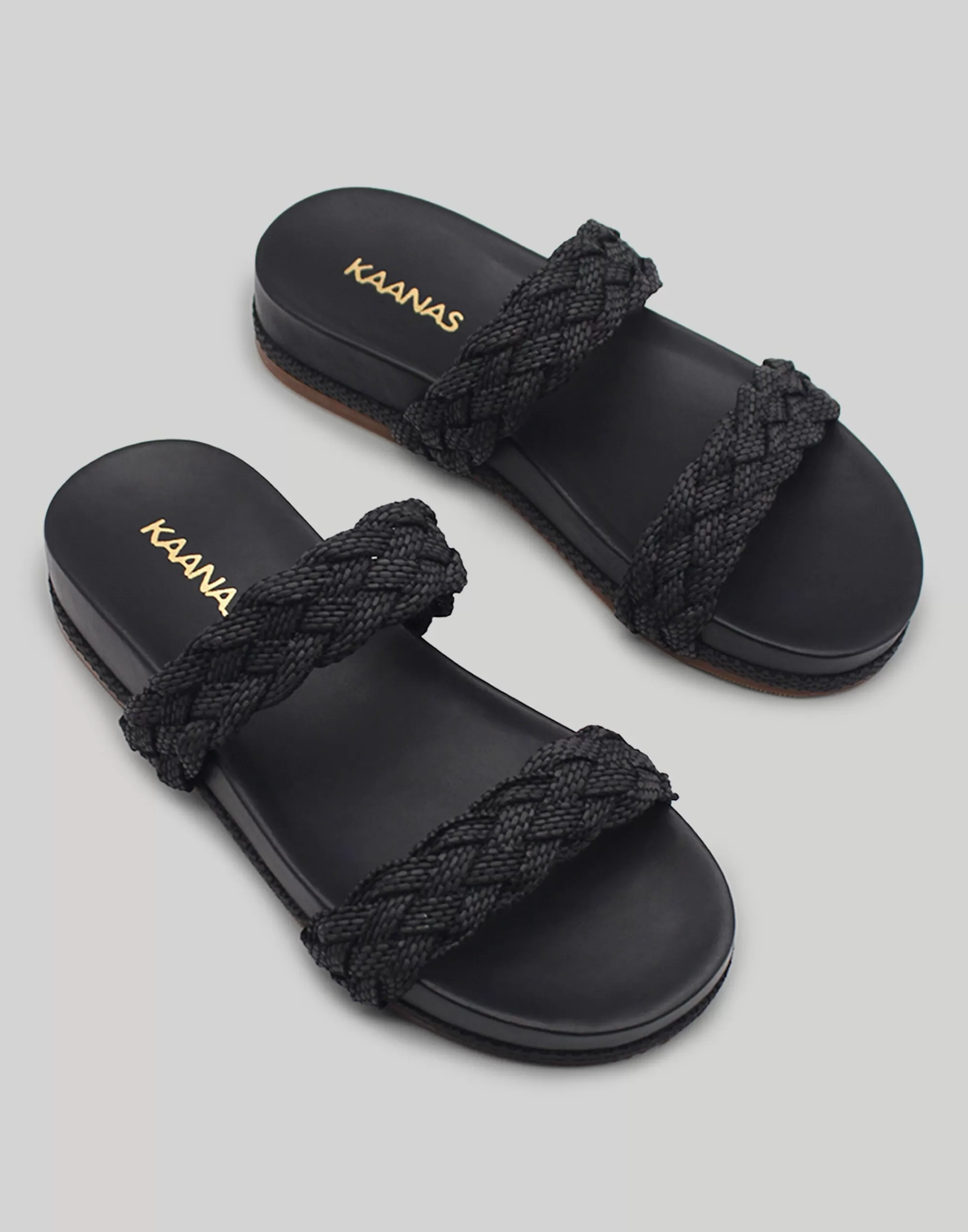 Madewell Sandals>Kaanas Montezuma Braided Pool Slide Black