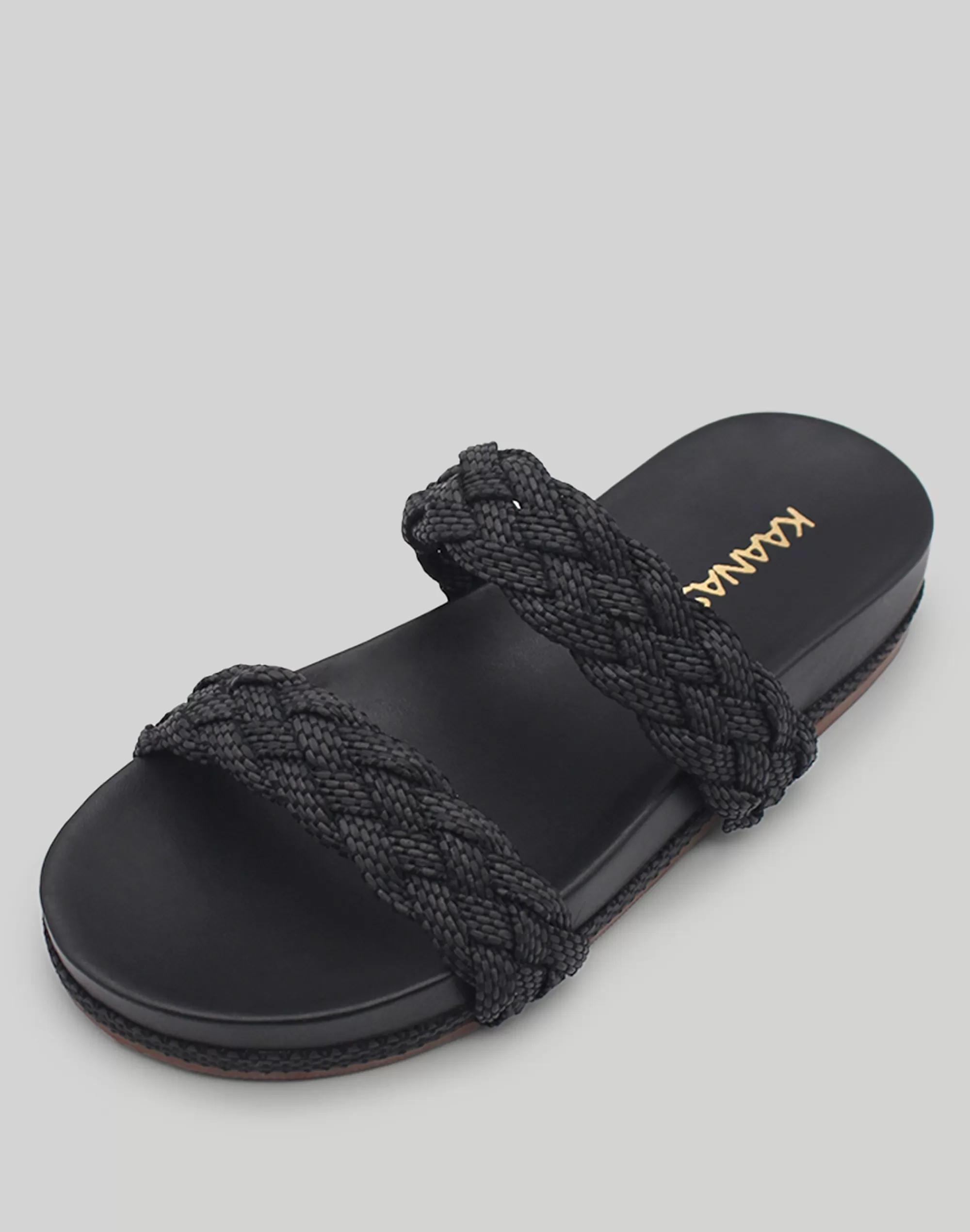 Madewell Sandals>Kaanas Montezuma Braided Pool Slide Black