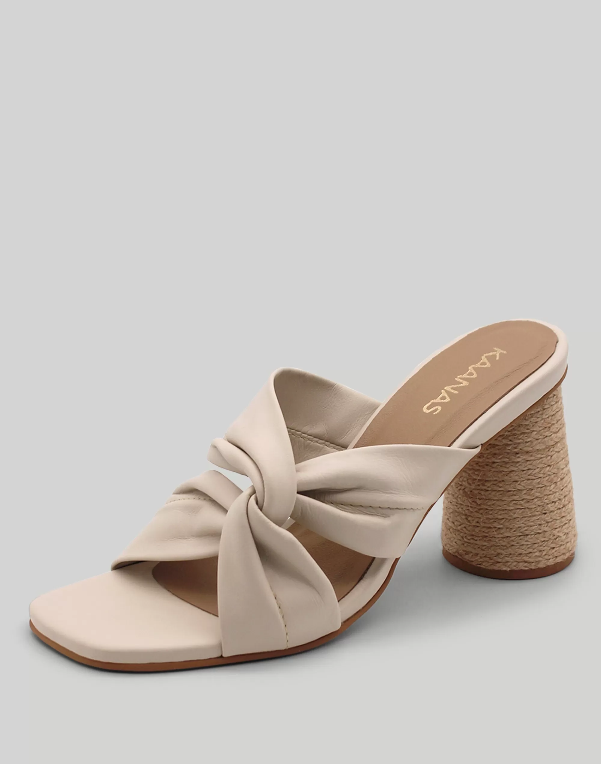 Madewell Heels>Kaanas Naranjo Leather Wrap Heel With Yute Off White