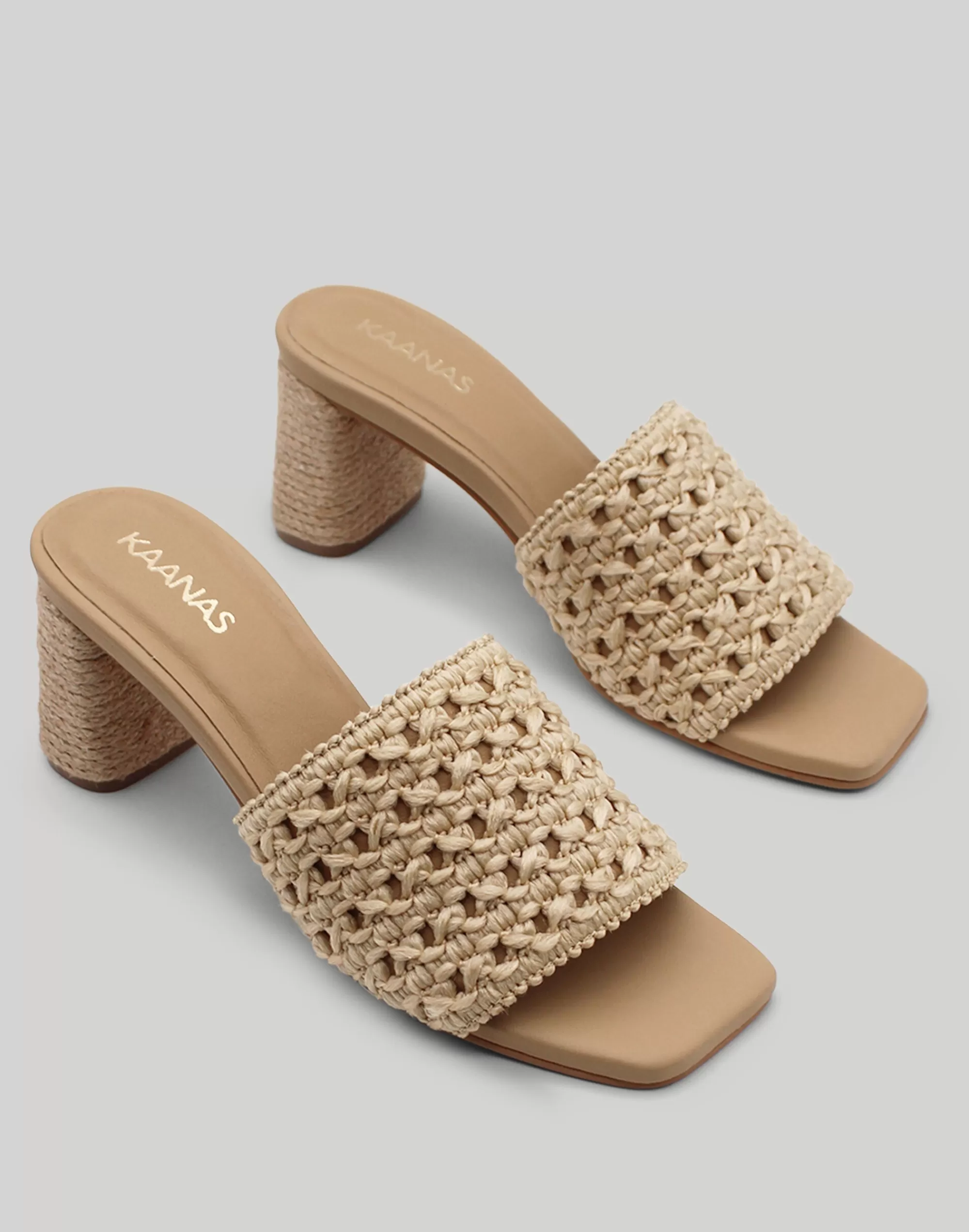 Madewell Sandals>Kaanas Palma Boho Strap Heel With Yute Natural