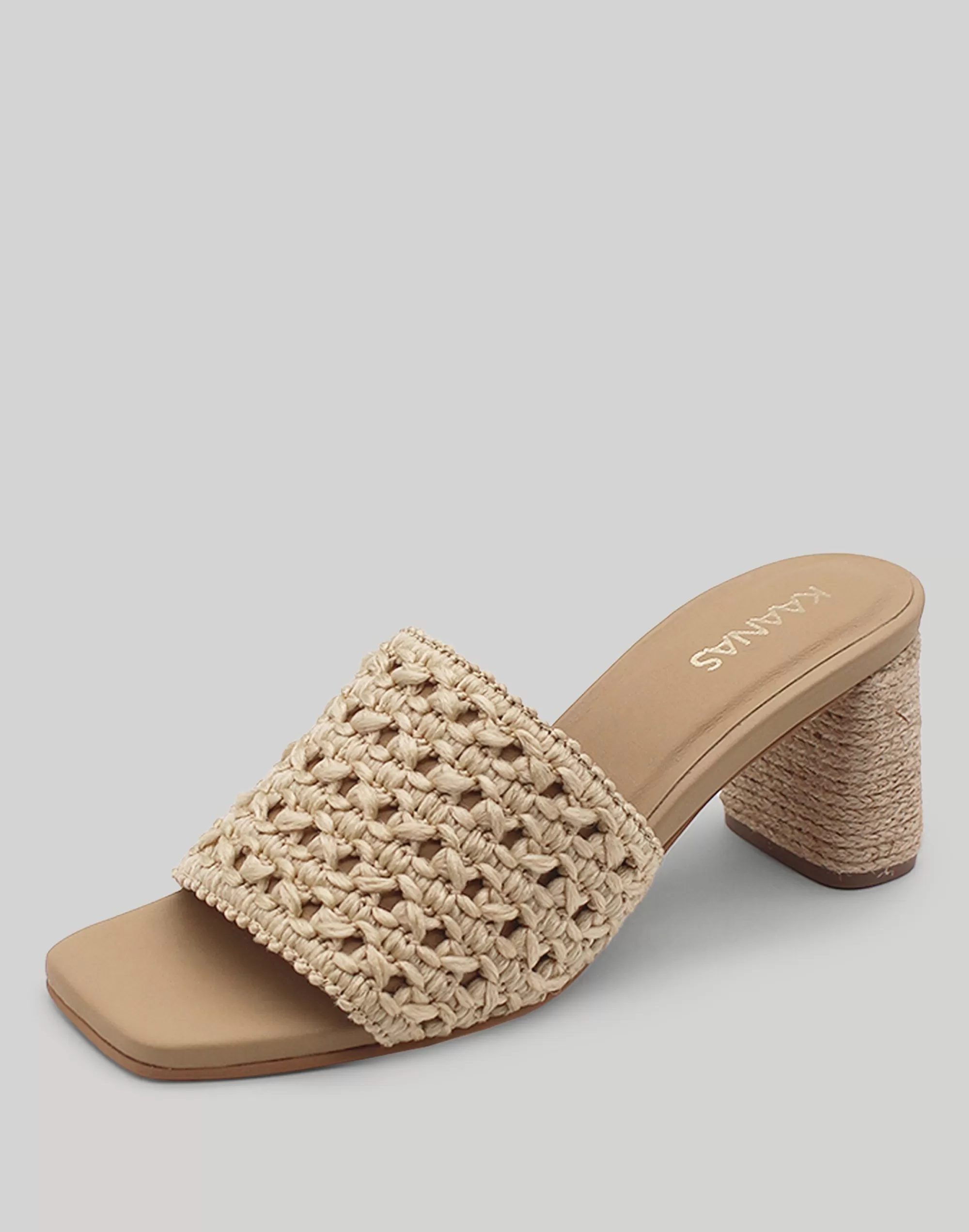 Madewell Sandals>Kaanas Palma Boho Strap Heel With Yute Natural