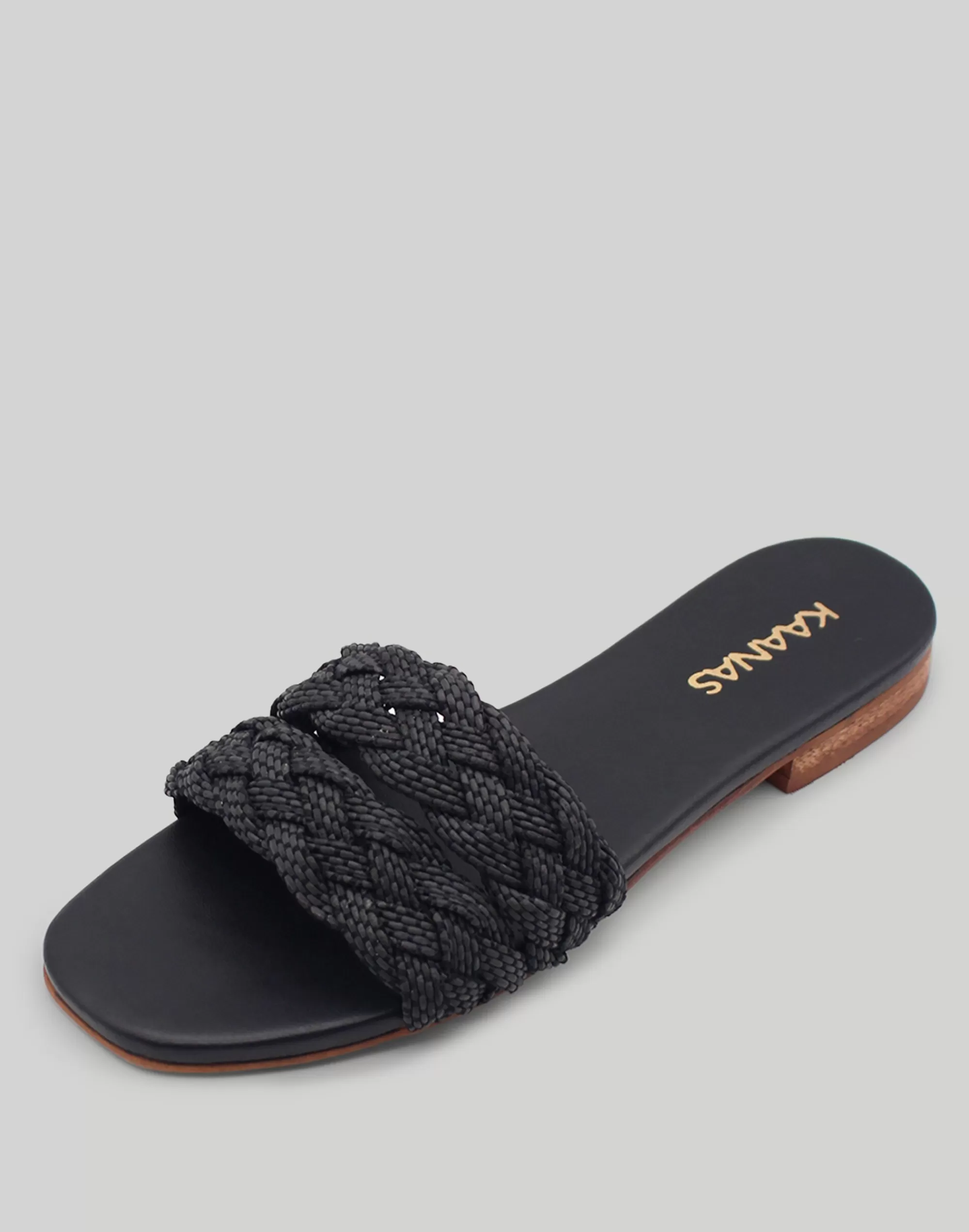 Madewell Sandals>Kaanas Papagayo Double Braid Slide Black