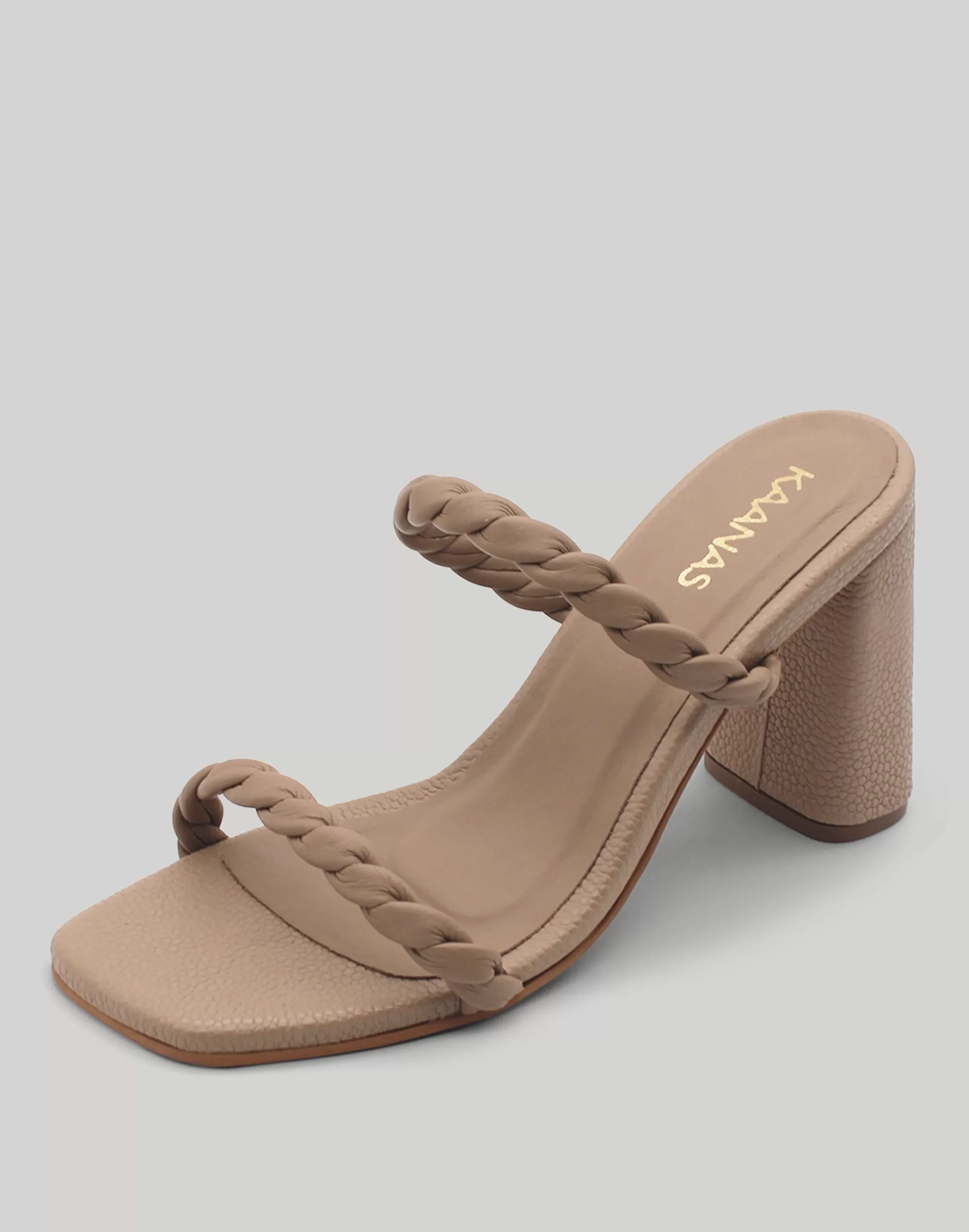 Madewell Sandals>Kaanas Rosa Double Twisted Band Heel Taupe