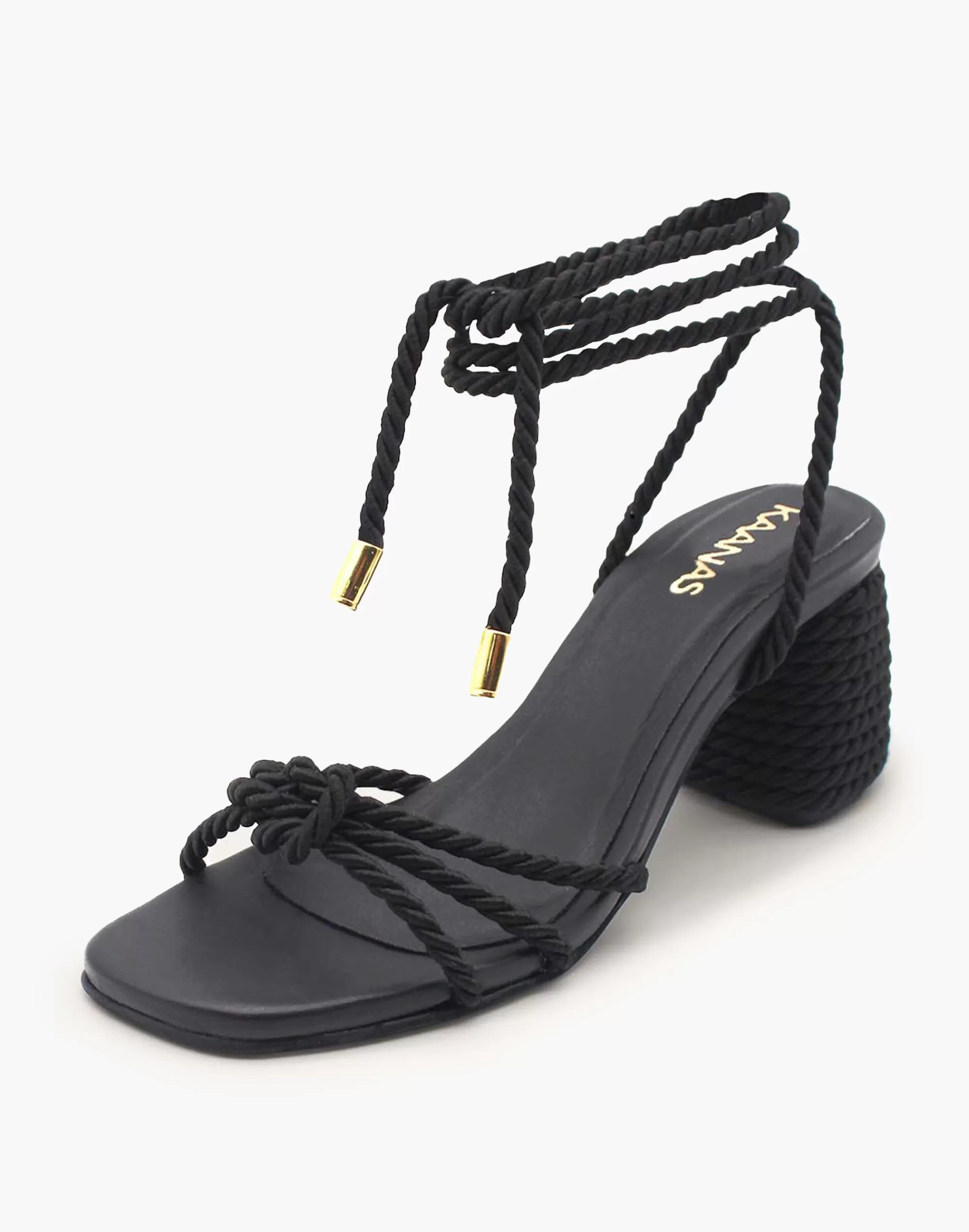 Madewell Sandals>Kaanas Selena Knotted Heel Black