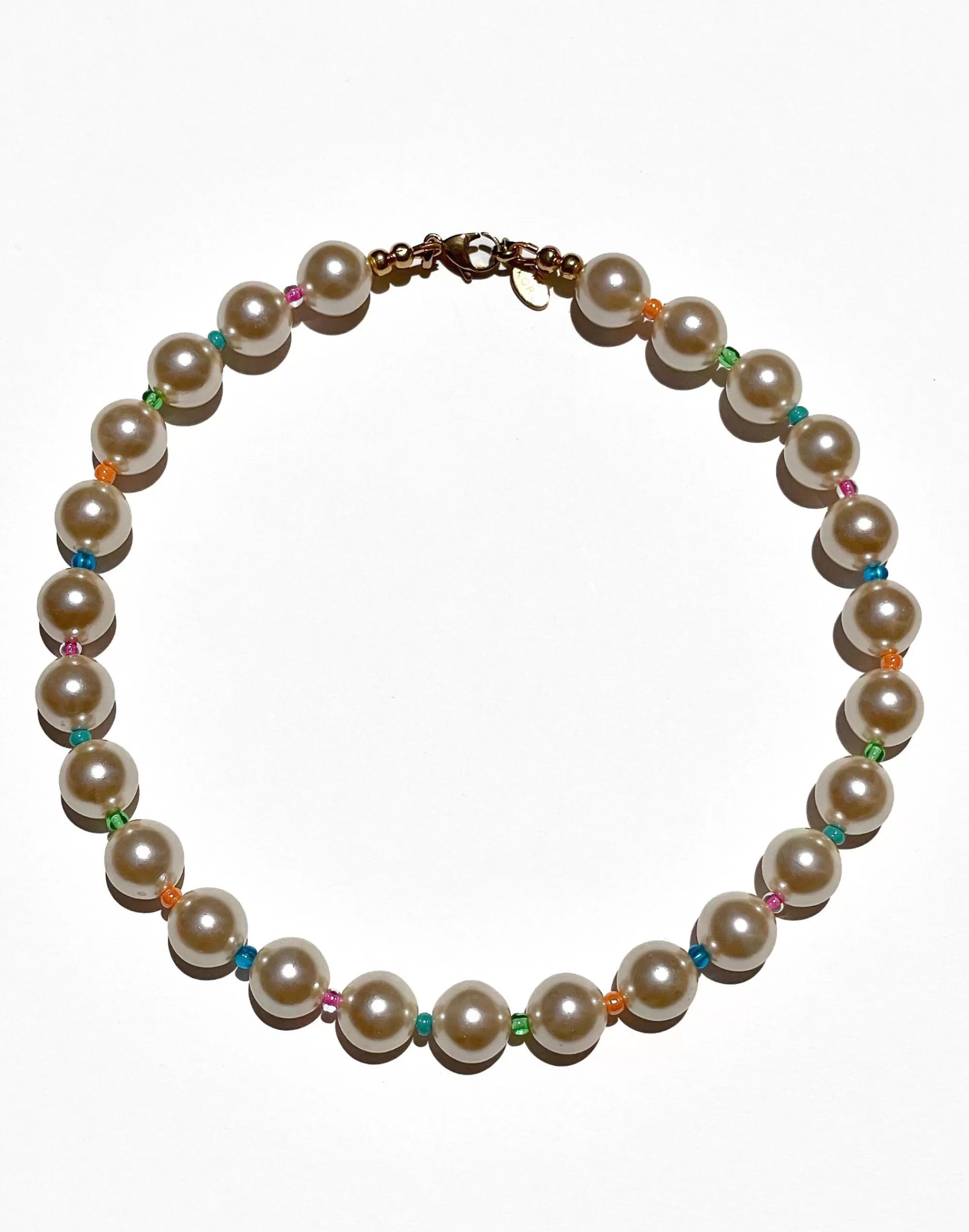 Madewell Necklaces>Karo Koru Chunky Rainbow Pearl Necklace Multicolor