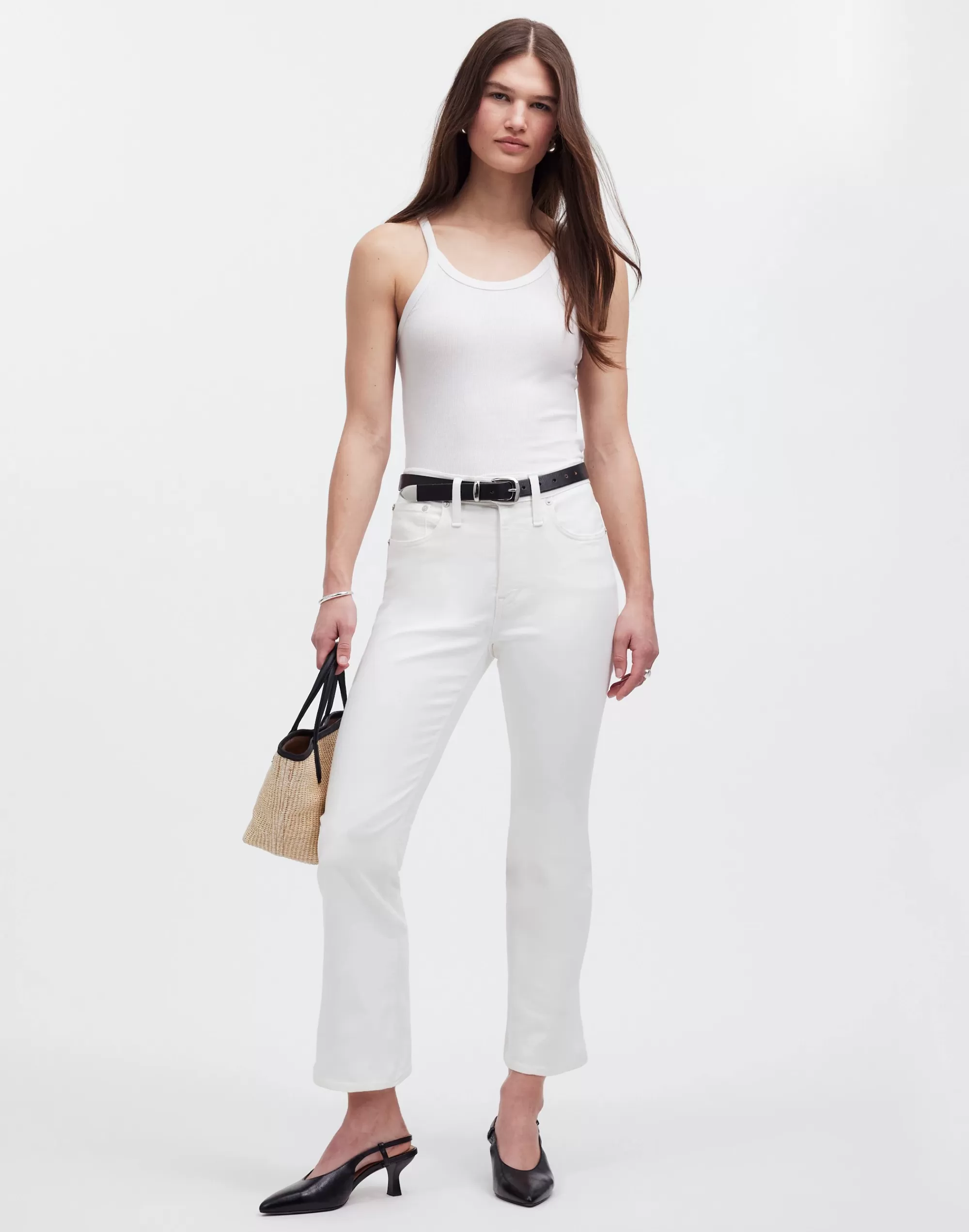 Madewell Jeans>Kick Out Crop Jeans In Pure White