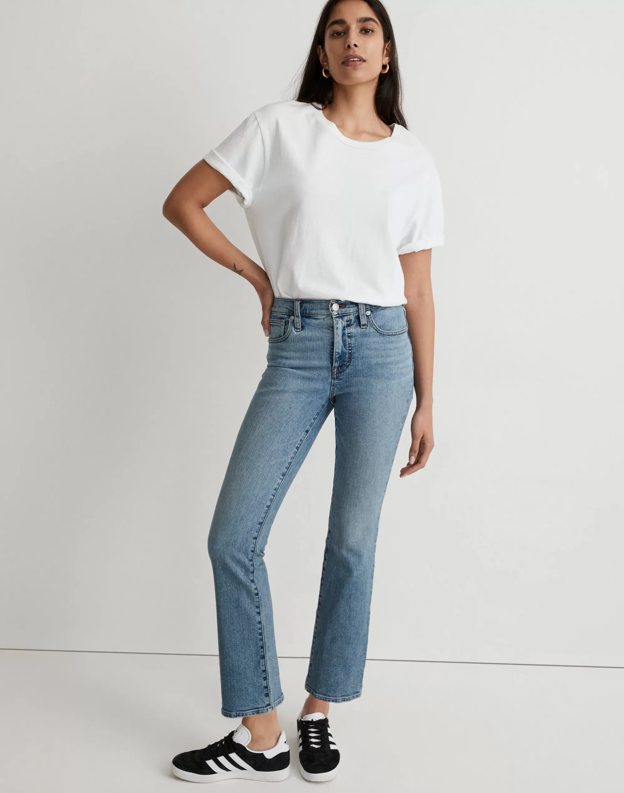 Madewell Jeans>Kick Out Crop Jeans In Milverton Wash