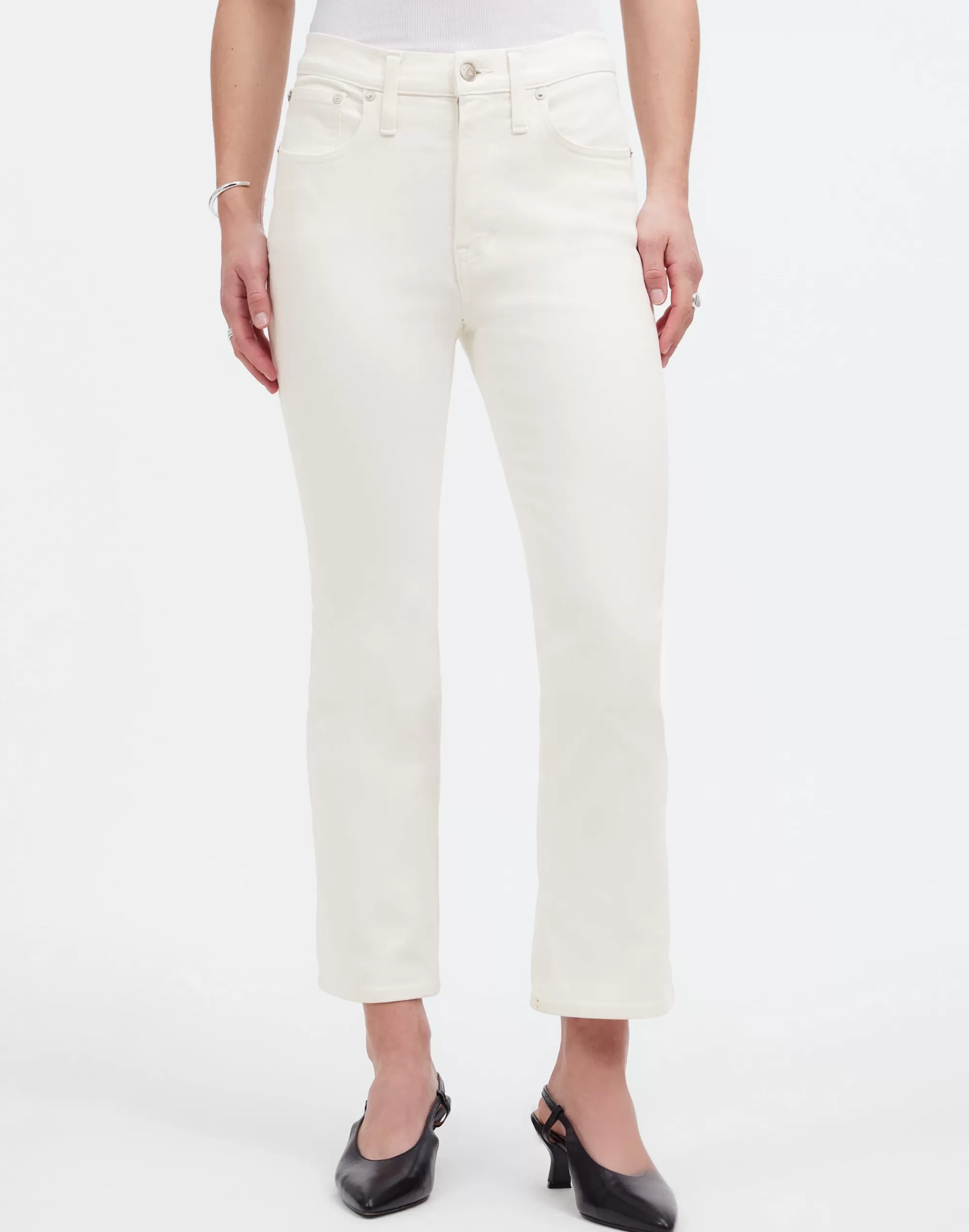 Madewell Jeans>Kick Out Crop Jeans In Pure White