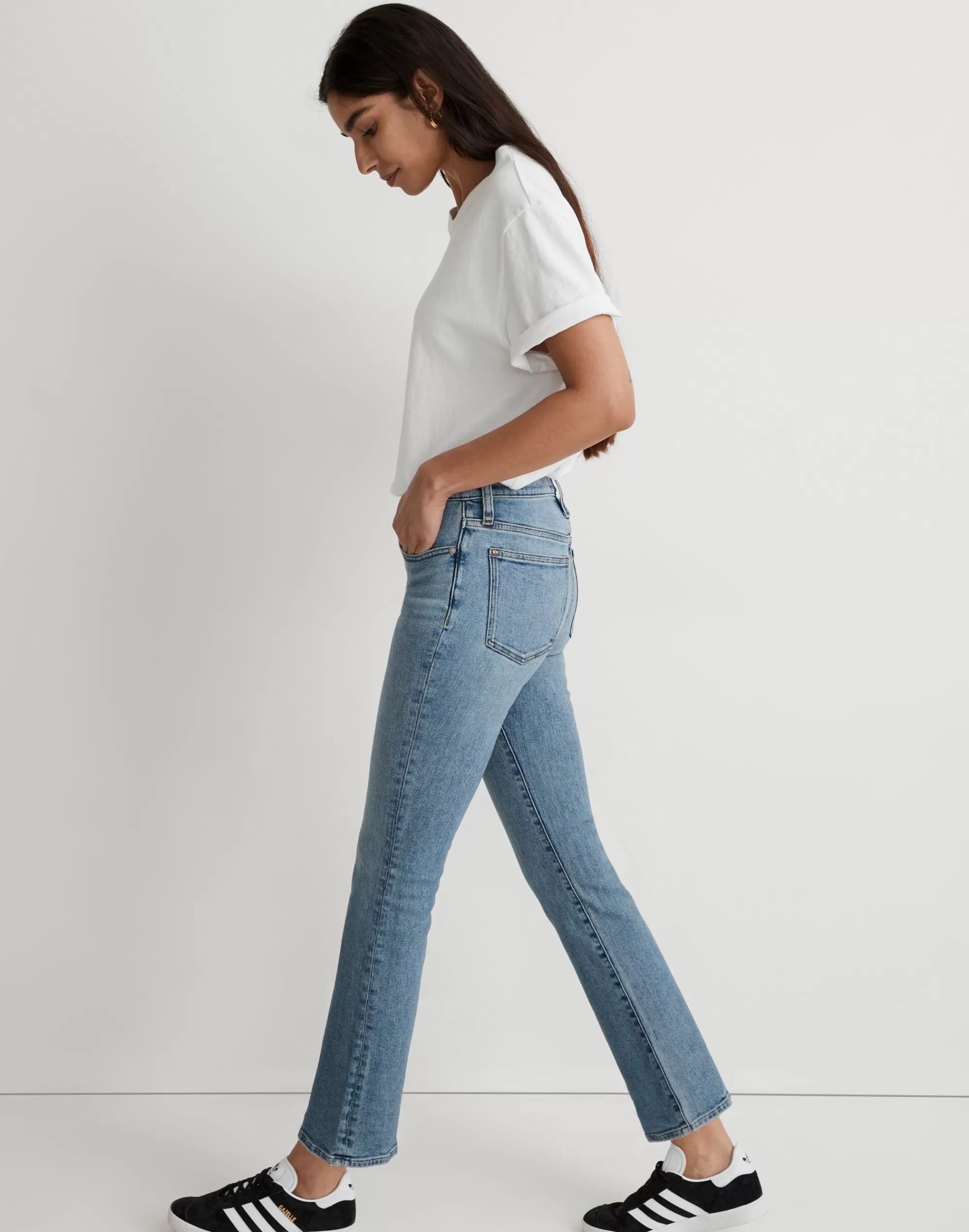 Madewell Jeans>Kick Out Crop Jeans In Milverton Wash