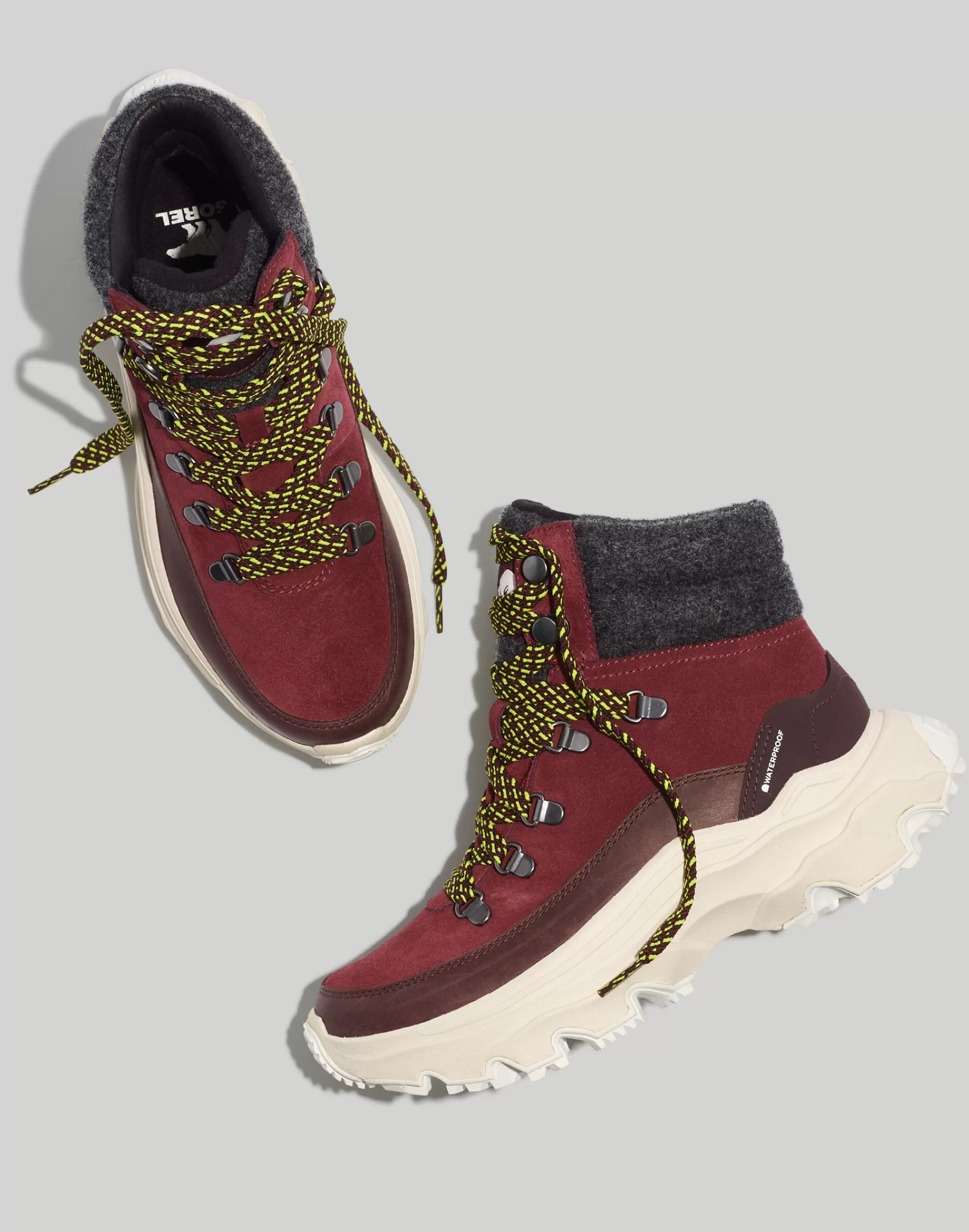 Madewell Sneakers>Kinetic Breakthru Conquest Waterproof Boots New Cinder, Bloodstone