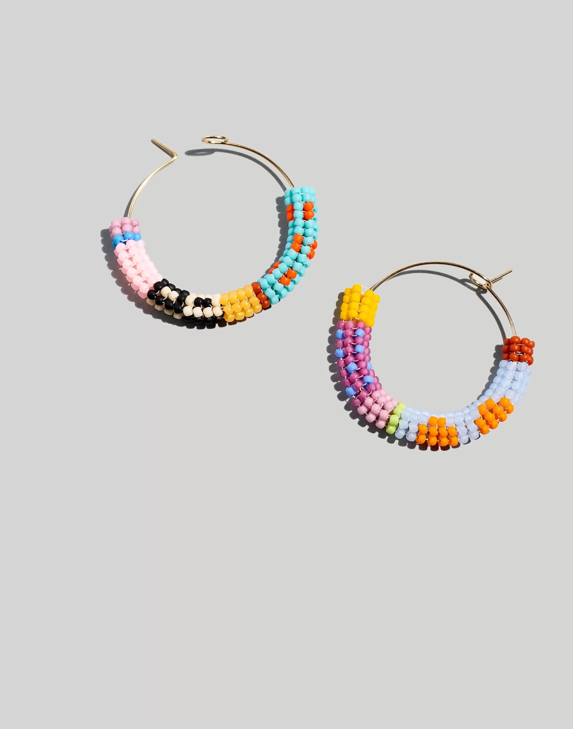 Madewell Earrings>Kisiwa Beaded Cuerda Hoop Earrings Multi