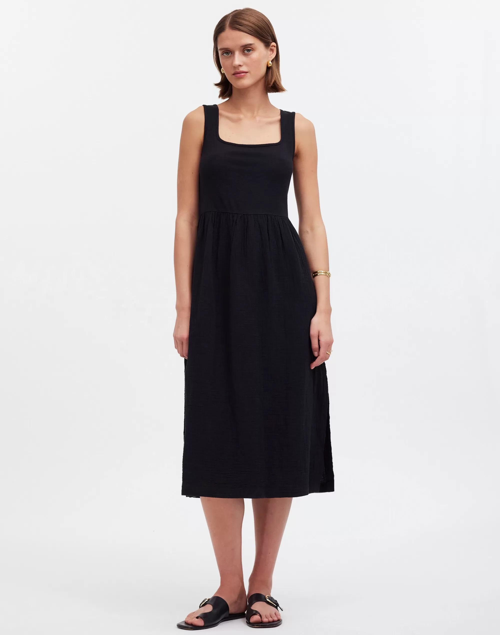 Madewell Dresses>Knit Tank Midi Dress True Black