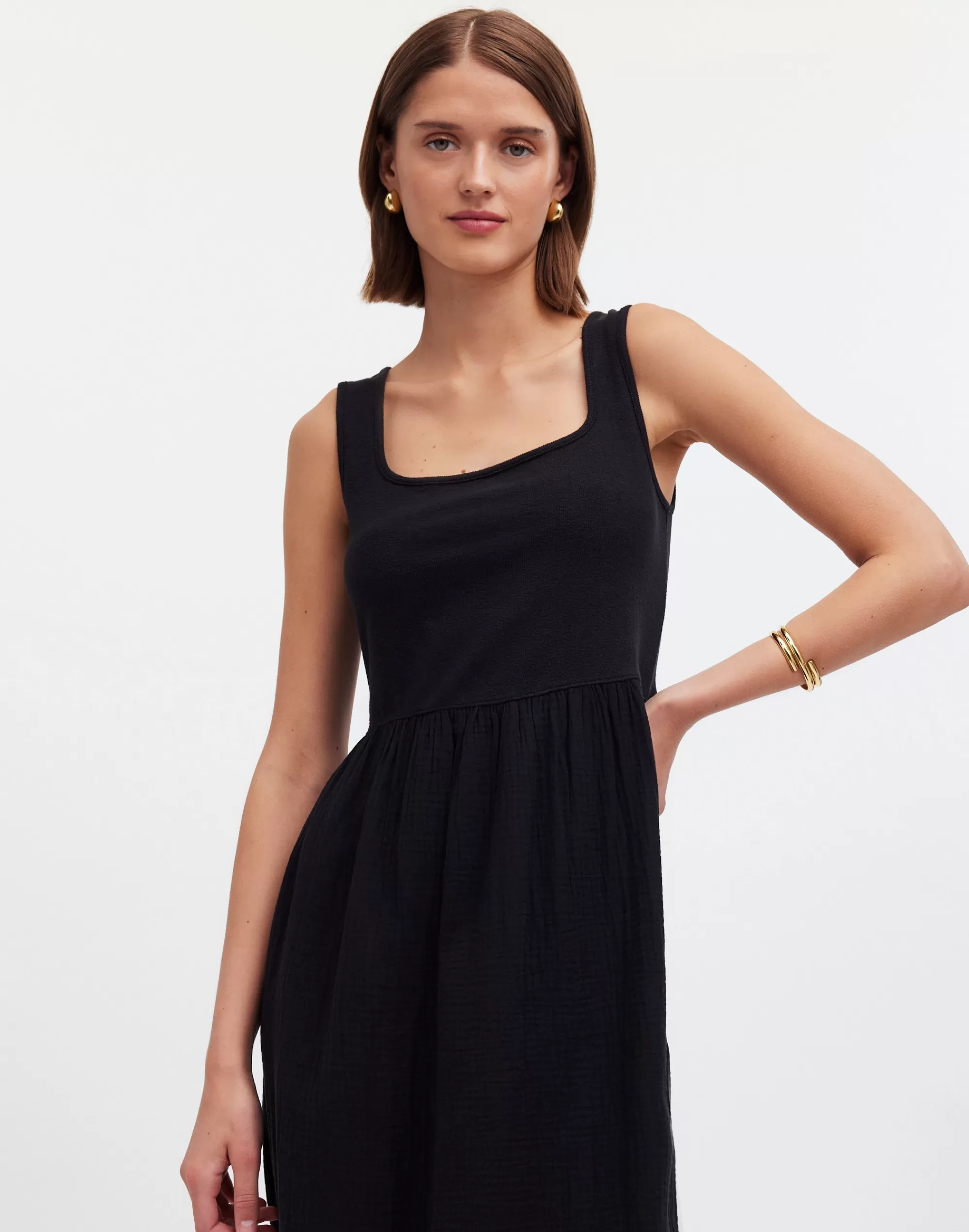 Madewell Dresses>Knit Tank Midi Dress True Black