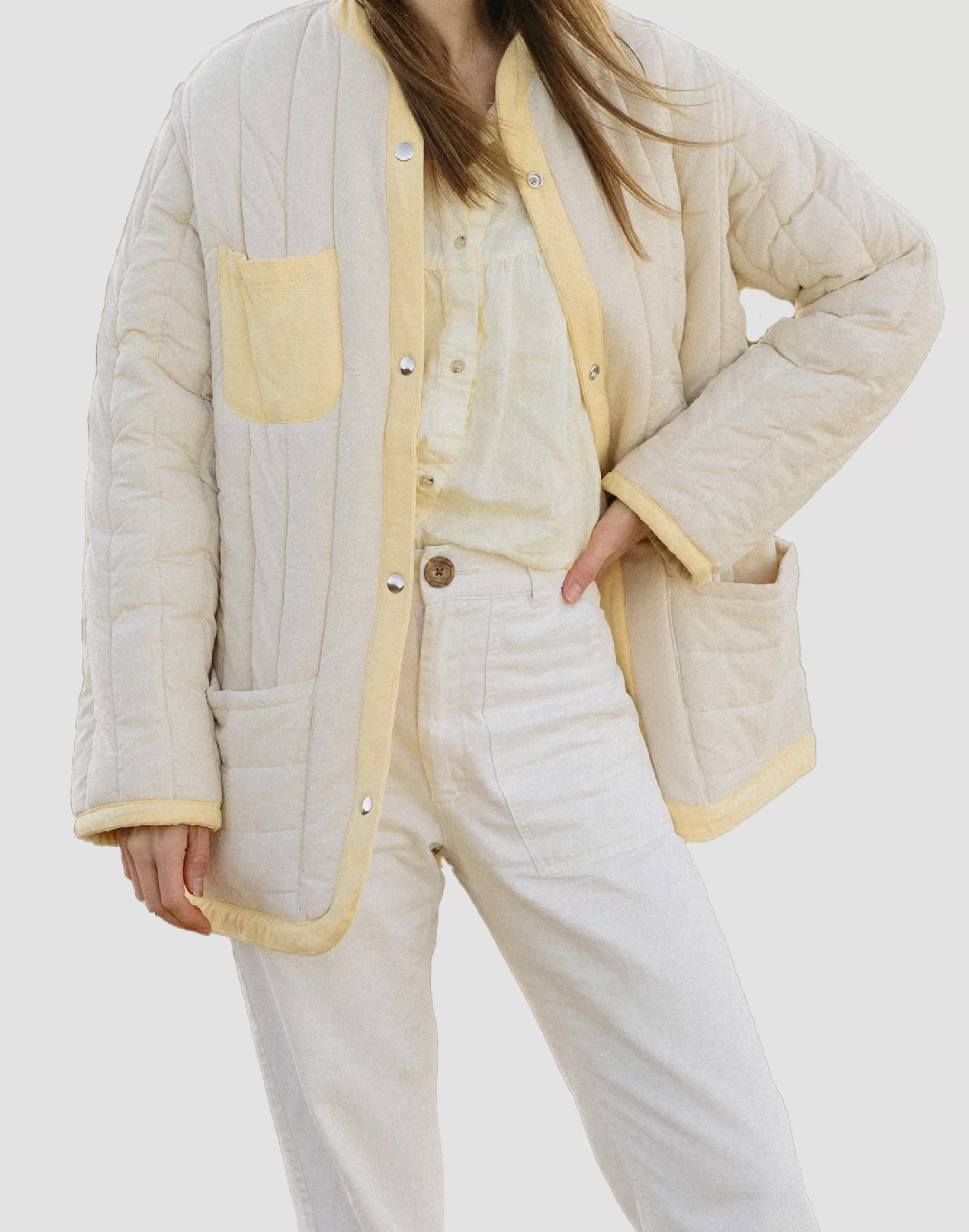 Madewell Jackets>Kordal Studio Sawyer Quilted Jacket Light Yellow