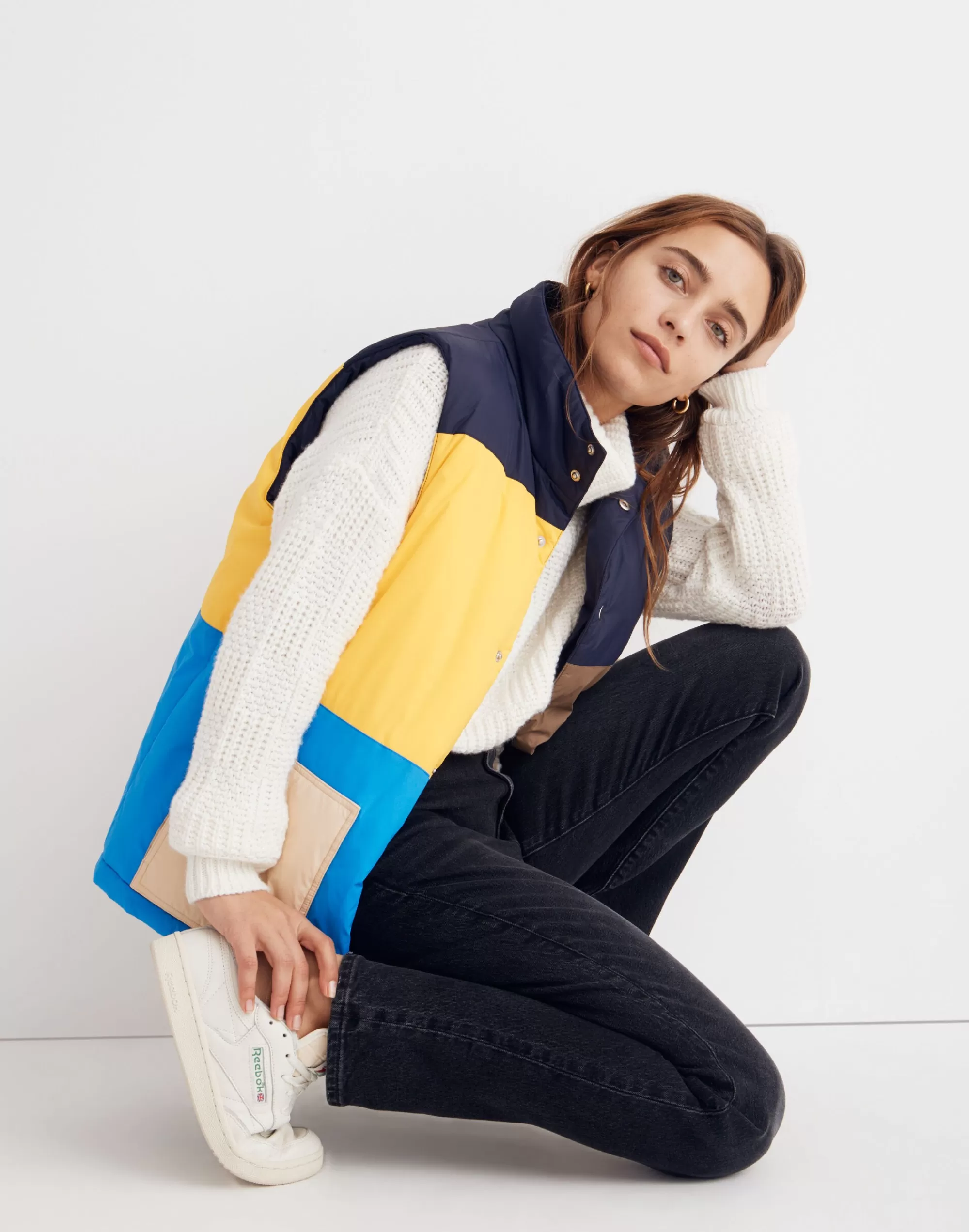 Madewell Jackets>Kule Patchwork Chandler Vest Multi