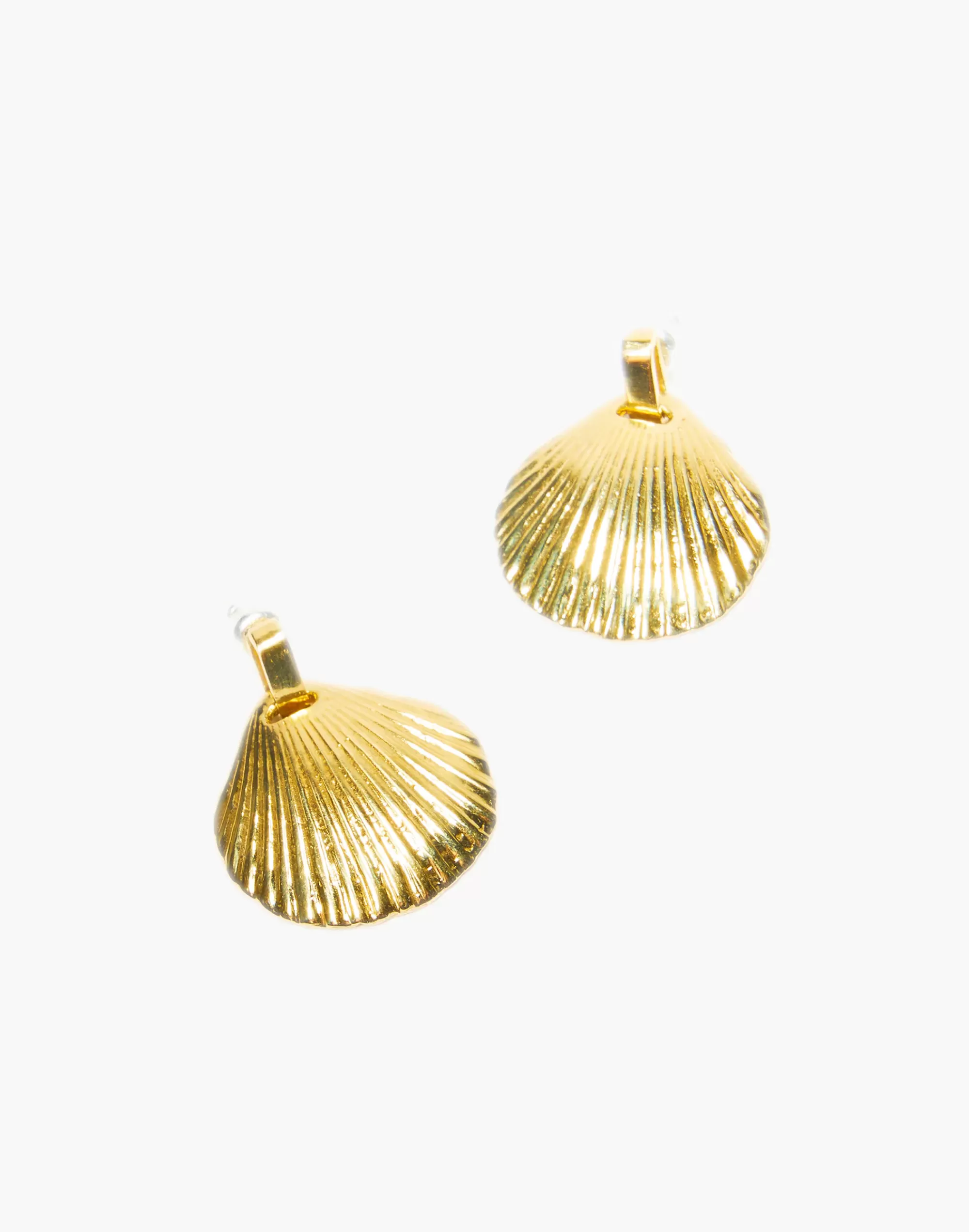 Madewell Earrings>La Mer Shell Earrings Gold