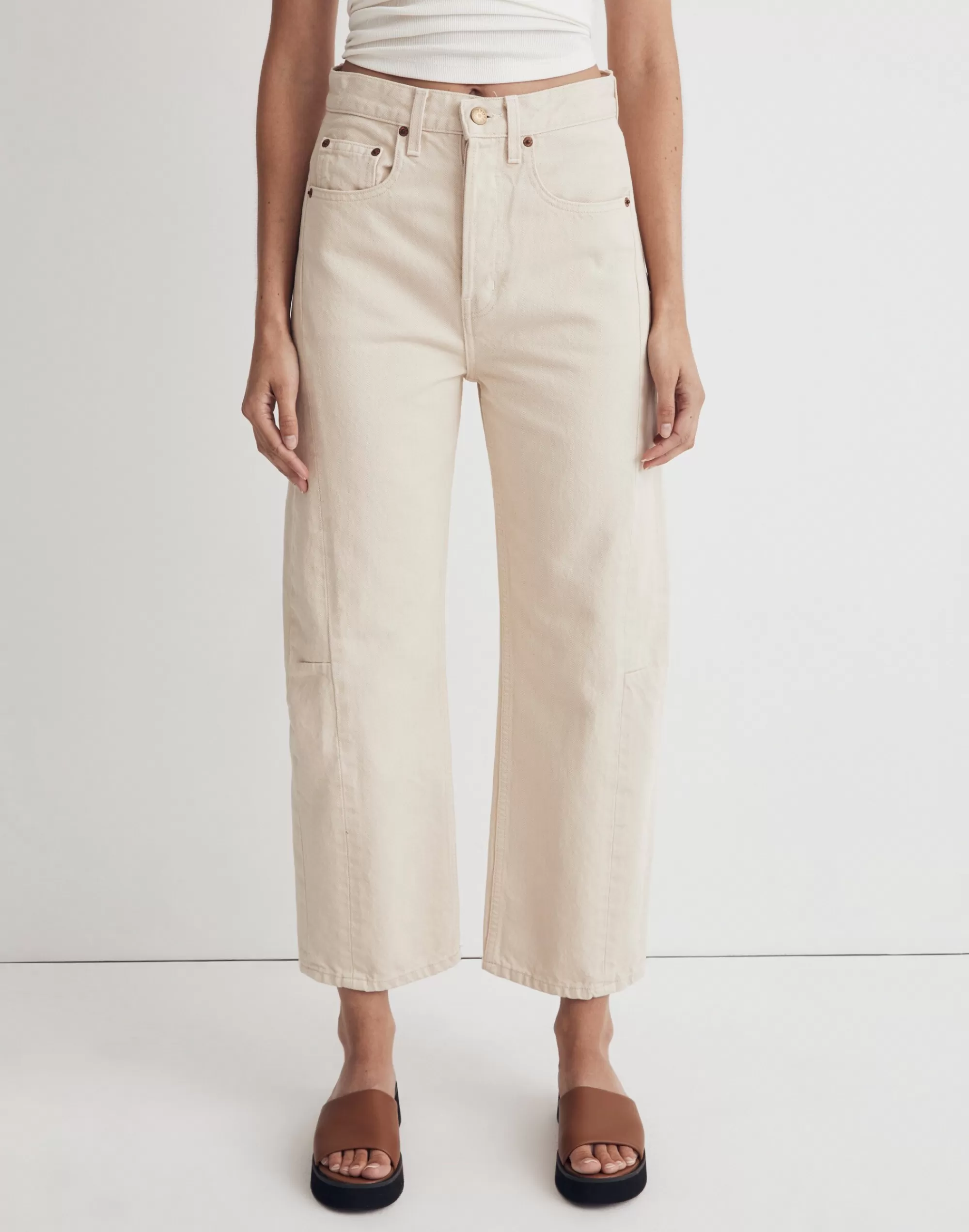 Madewell Wide-Leg Jeans>Lasso Jeans Tan Overdye