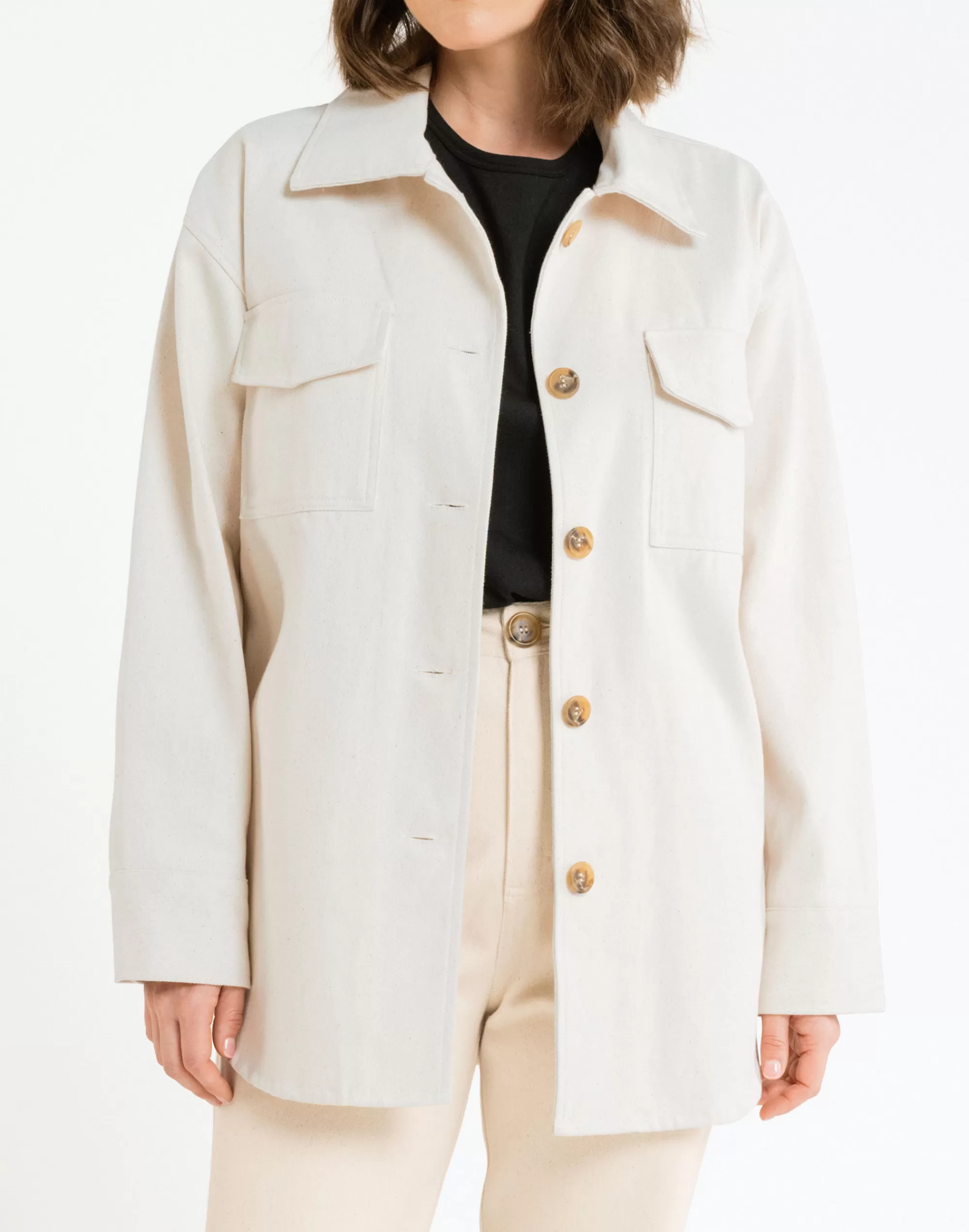 Madewell Jackets>Laude The Label Roan Shirt Jacket Cream