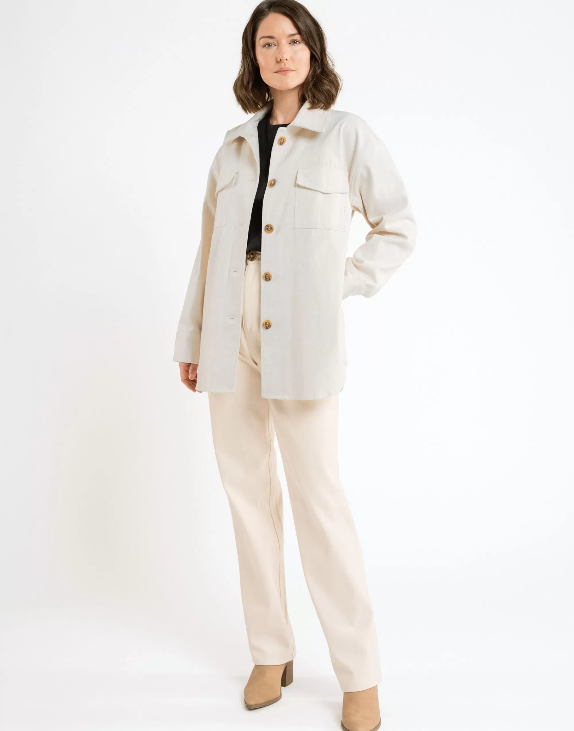 Madewell Jackets>Laude The Label Roan Shirt Jacket Cream