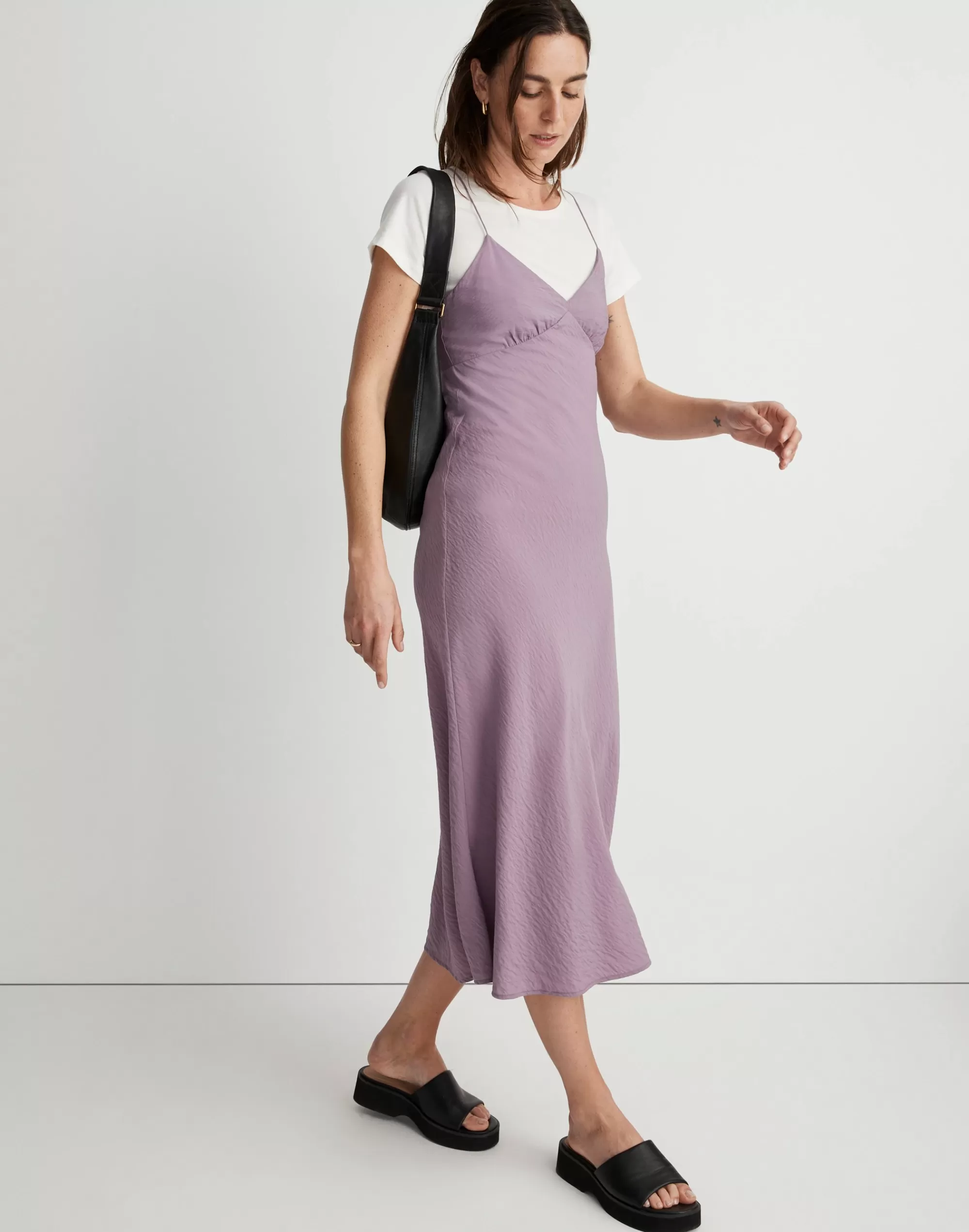 Madewell Dresses>Layton Midi Slip Dress Antique Purple