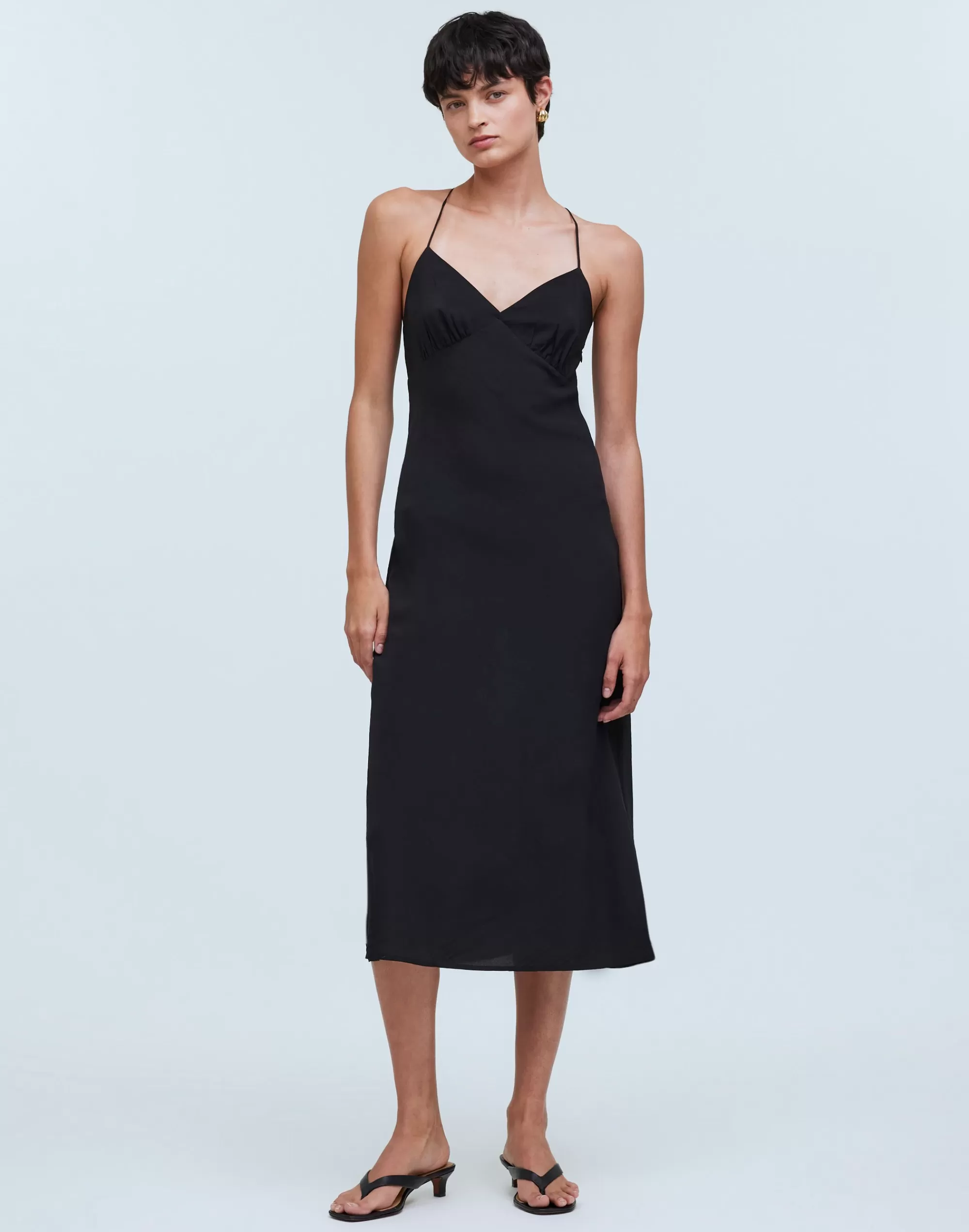 Madewell Dresses>Layton Midi Slip Dress True Black