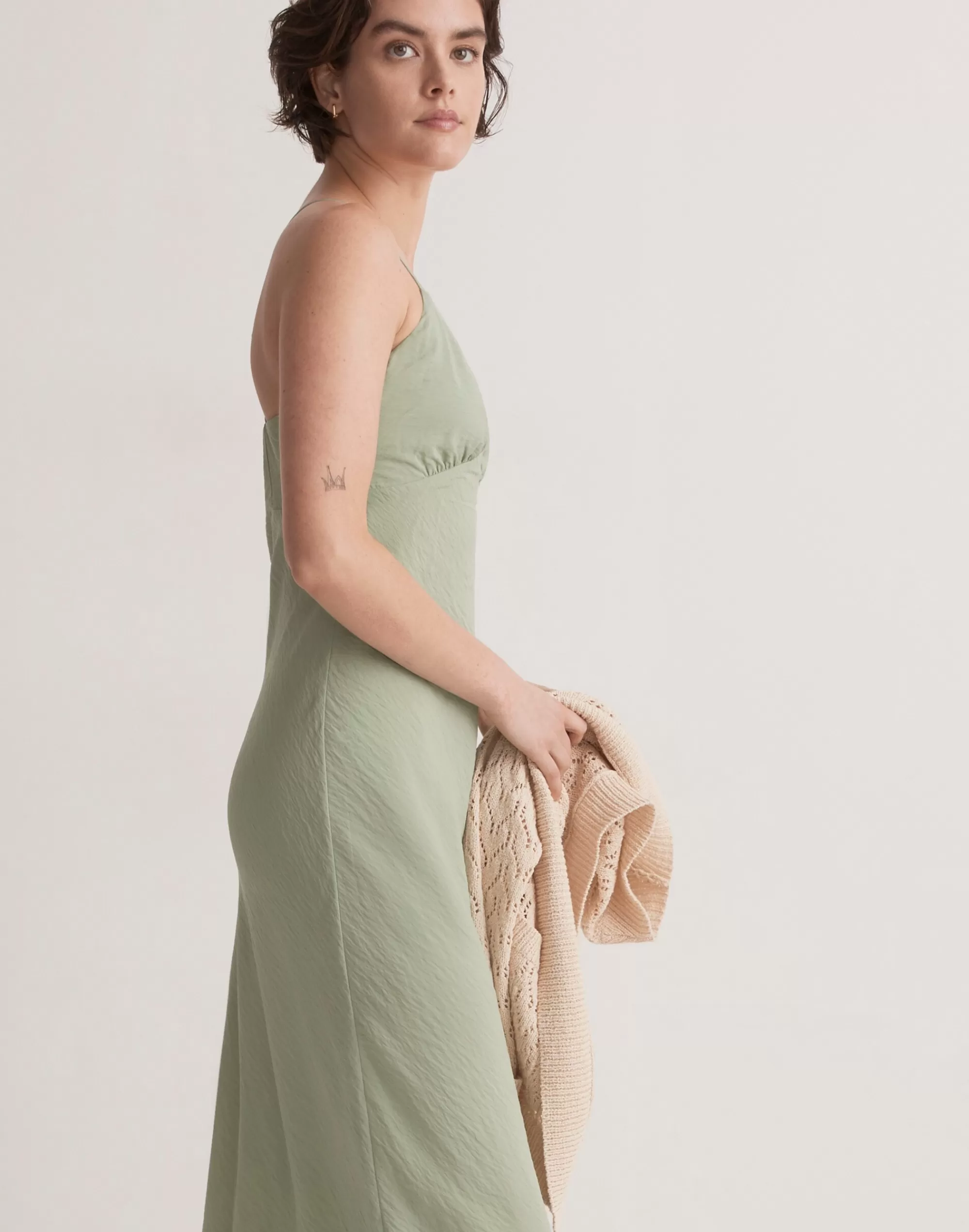 Madewell Dresses>Layton Midi Slip Dress Gatehouse Green