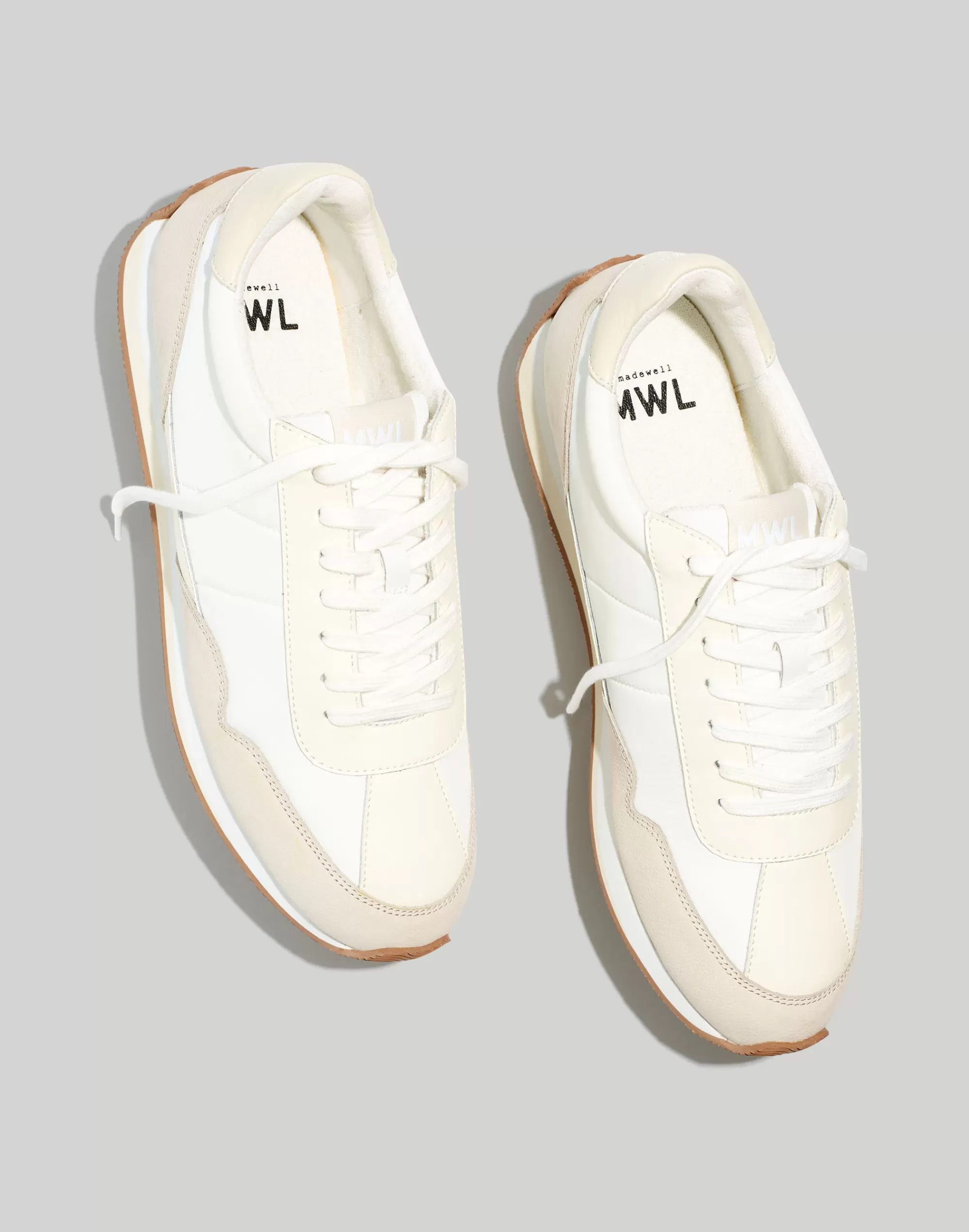 Madewell Sneakers>League Sneakers In Washed Nubuck Cloud Linen Multi