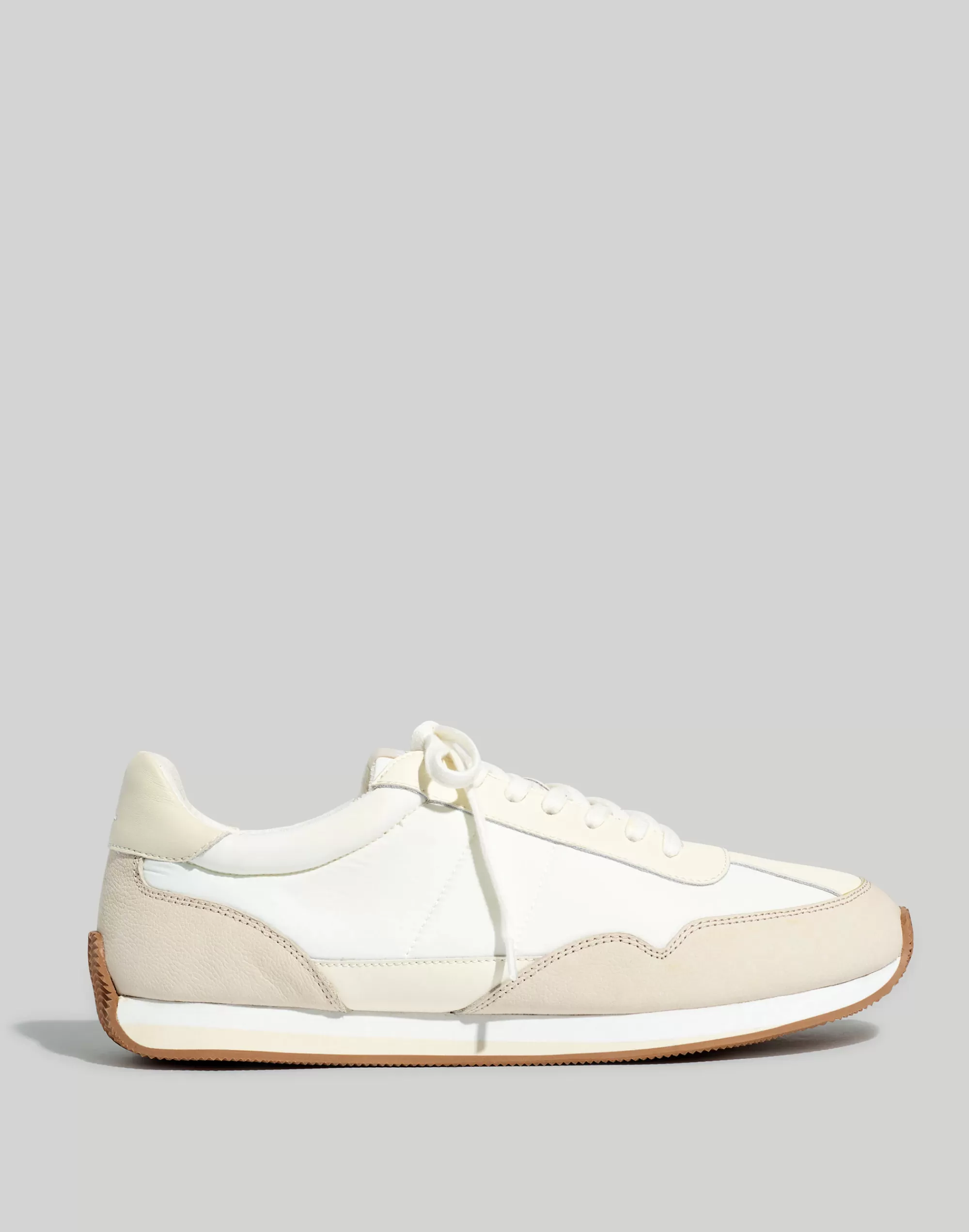 Madewell Sneakers>League Sneakers In Washed Nubuck Cloud Linen Multi