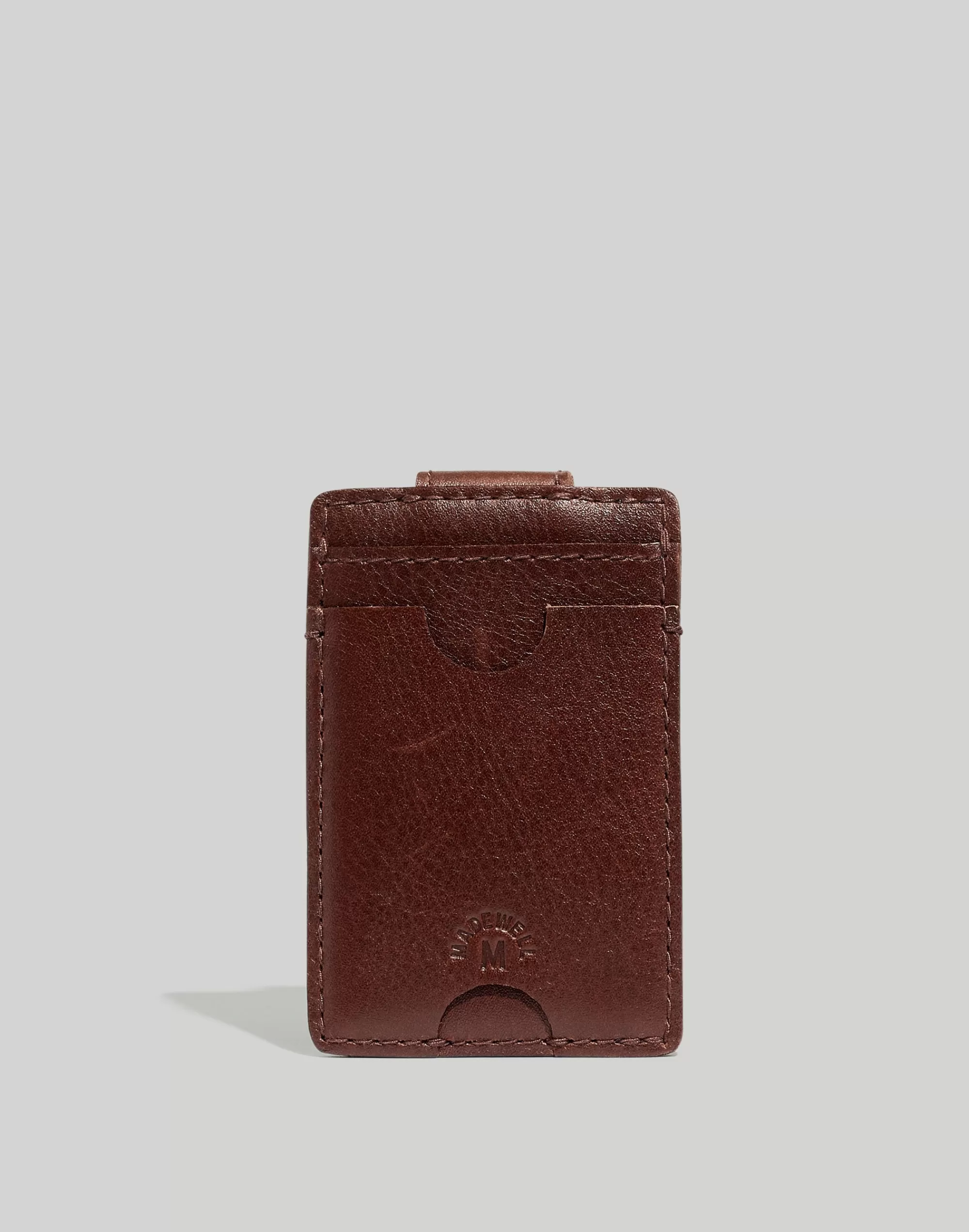 Madewell Wallets & Accessories>Leather Card Case With Magnet Rich Brown