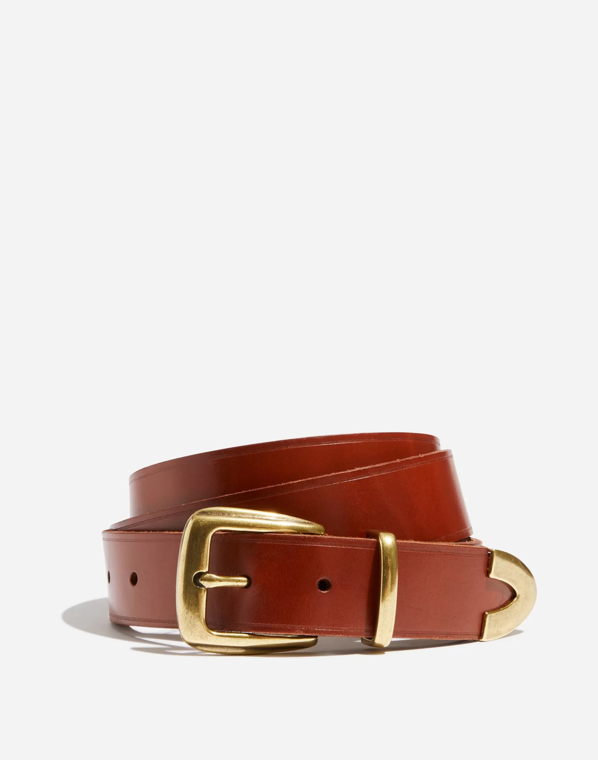 Madewell Belts>Leather Western Belt English Saddle